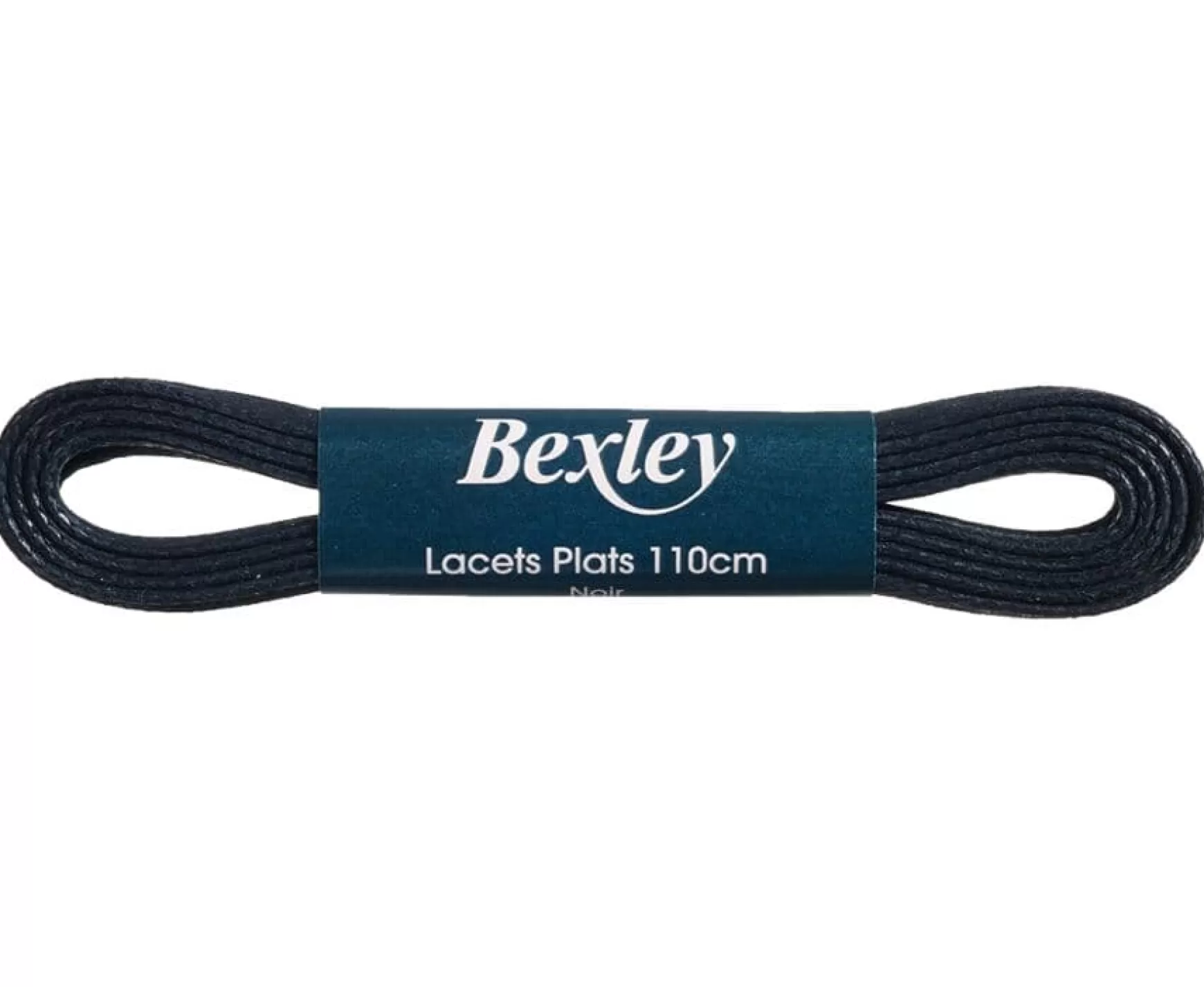 Bexley | 2 Pairs Of Black Shoelaces For Leather Trainers Blackblack With Black Waistband