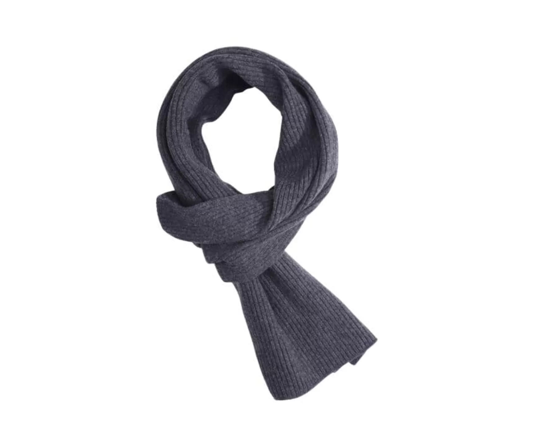 Bexley | Anthracite Melange Grey Lambswool Scarf Grey Anthracite