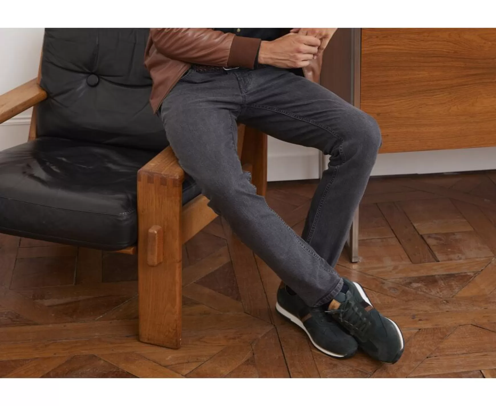 Bexley Jeans | Anthracite Men'S Slim Fit Jeans Ridley Grey Anthracite