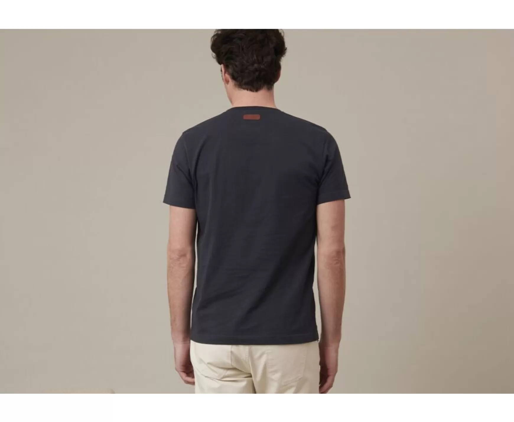 Bexley | Anthracite Organic Cotton Plain T-Shirt Edgar Iii Grey Anthracite