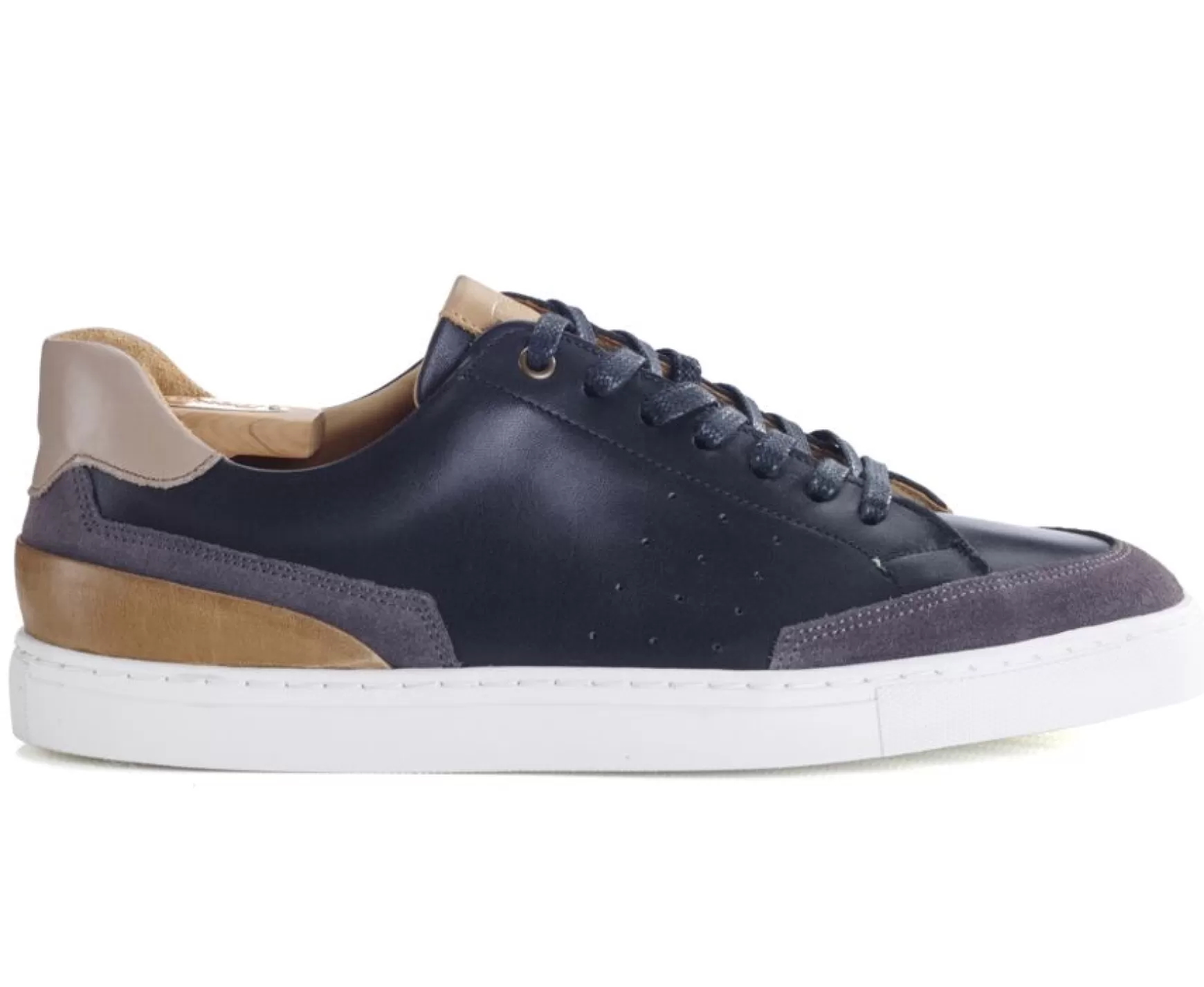 Bexley Trainers & Sneakers | Black And Grey Suede Men'S Leather Trainers - Beloka | Noir Et Velours Gris