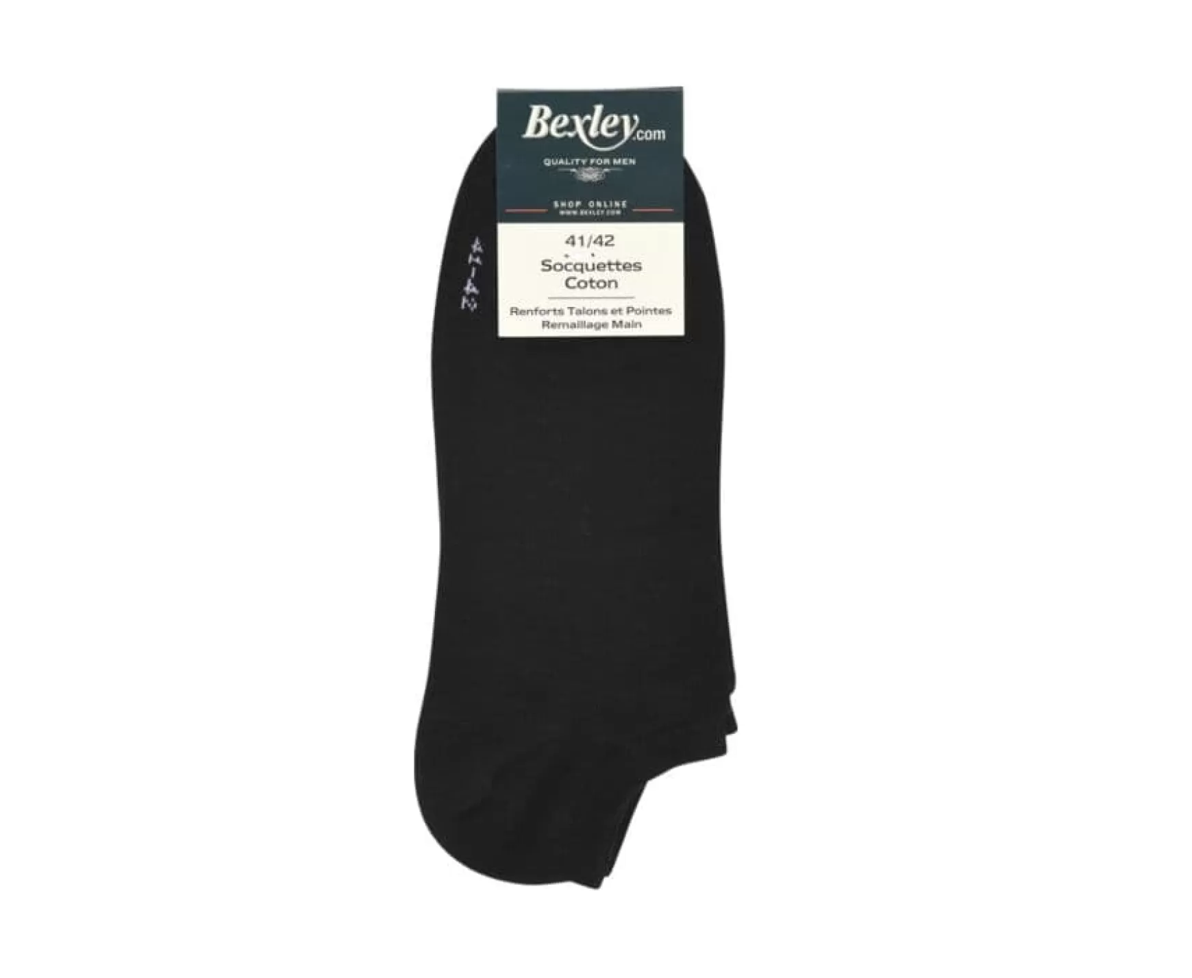 Bexley | Black Cotton Low Cut Socks For Men Blackblack With Black Waistband