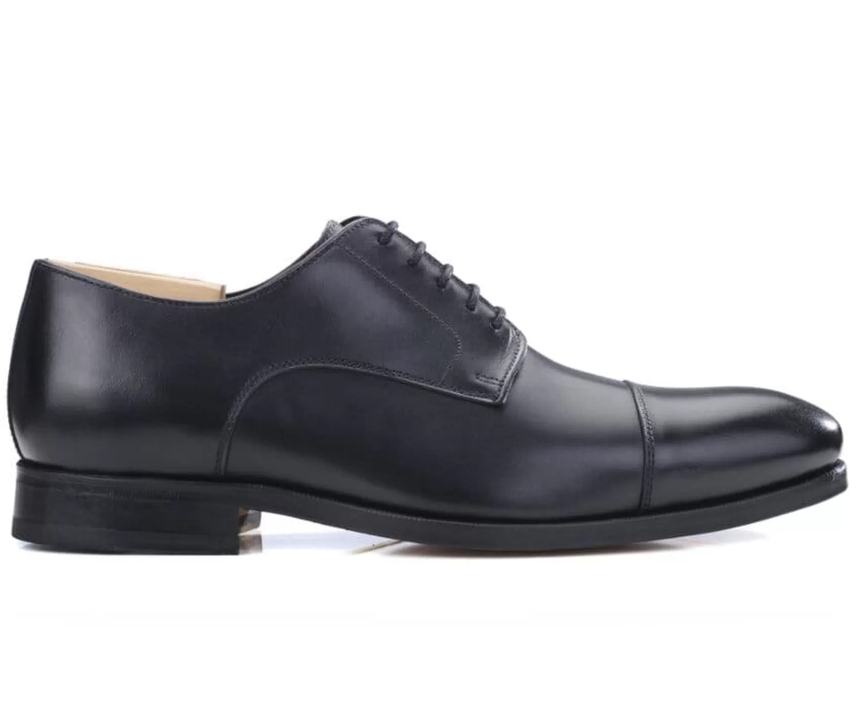 Bexley Comfort Shoes | Black Derby Shoes - Leather Outsole Gilwell Blackblack With Black Waistband