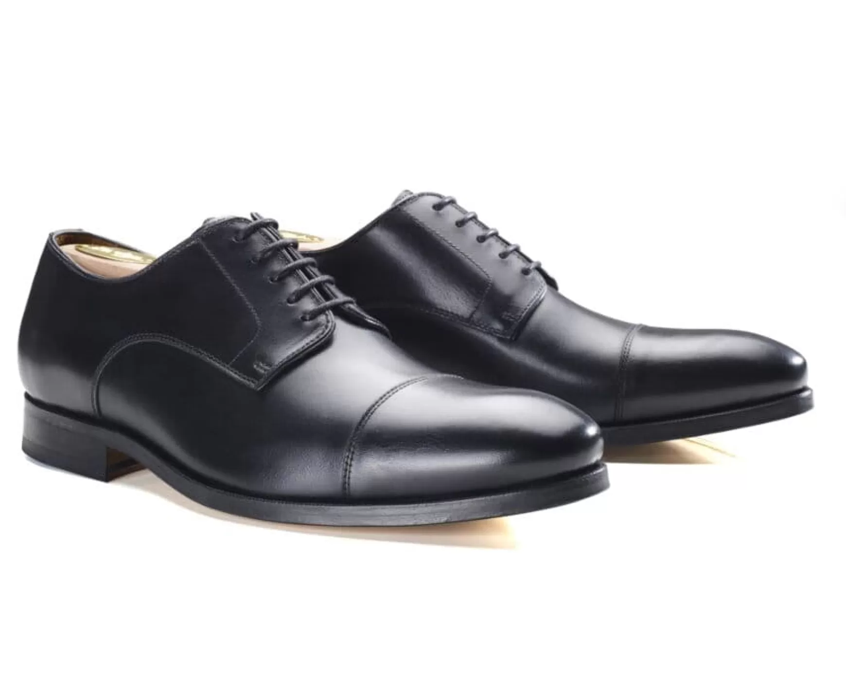 Bexley Comfort Shoes | Black Derby Shoes - Leather Outsole Gilwell Blackblack With Black Waistband