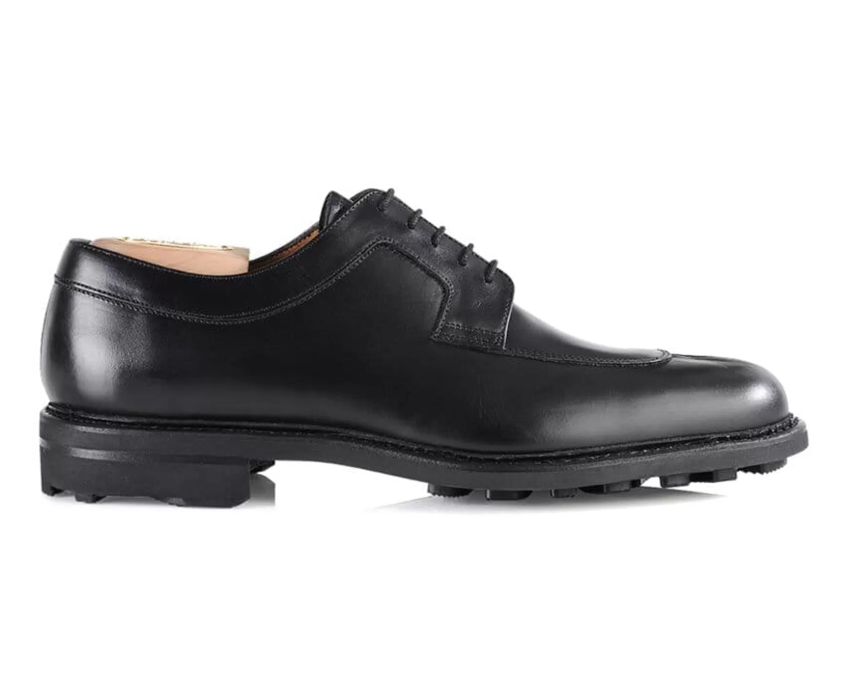 Bexley Comfort Shoes | Black Derby Shoes - Rubber Outsole Kent Gomme Country Blackblack With Black Waistband