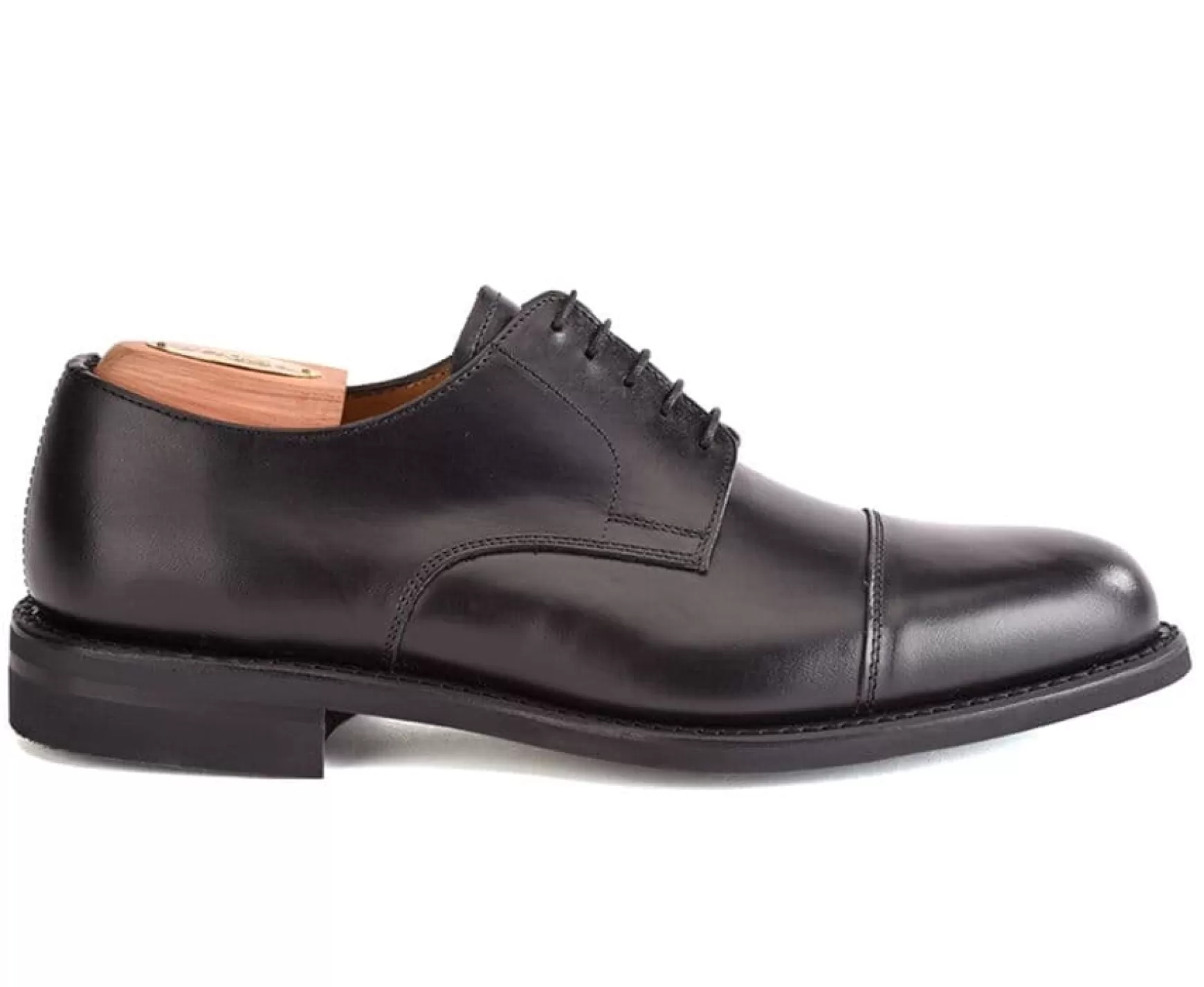 Bexley Derby Shoes | Black Derby Shoes - Rubber Outsole Mayfair Classic Gomme City Blackblack With Black Waistband