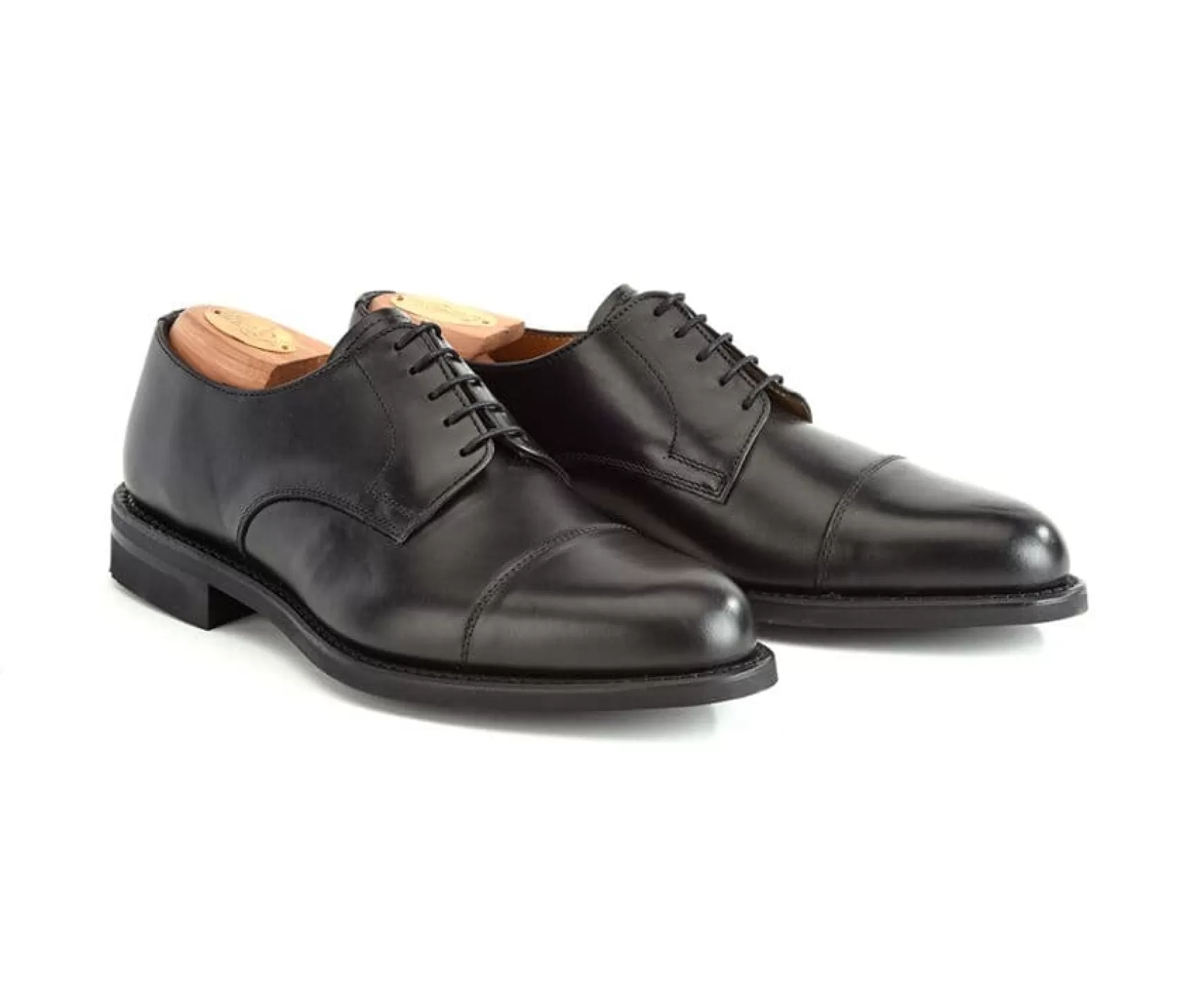 Bexley Derby Shoes | Black Derby Shoes - Rubber Outsole Mayfair Classic Gomme City Blackblack With Black Waistband