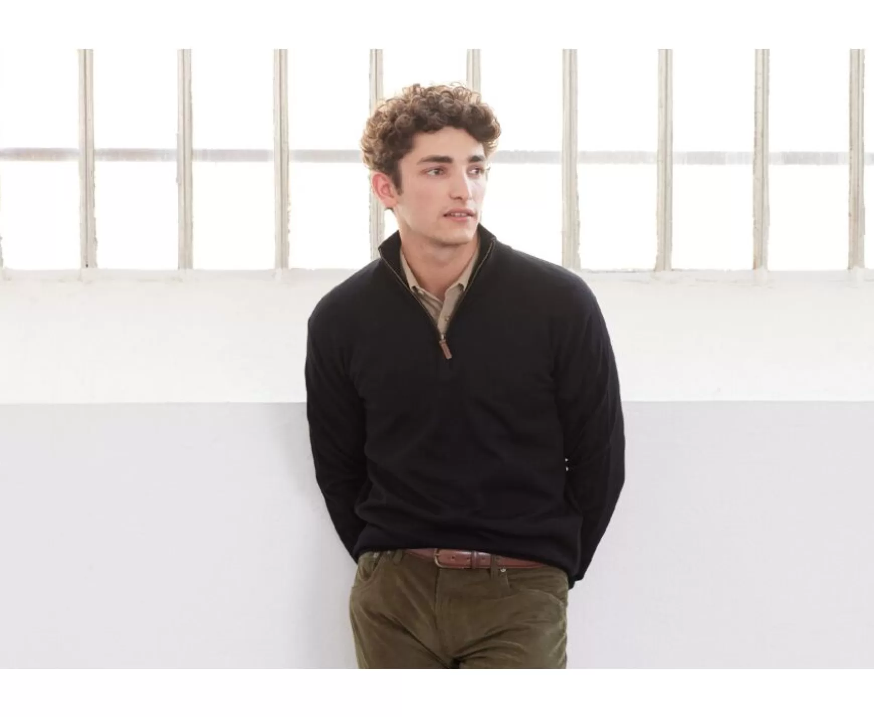 Bexley | Black Half-Zip Pullover - Vlarinos | Blackblack With Black Waistband