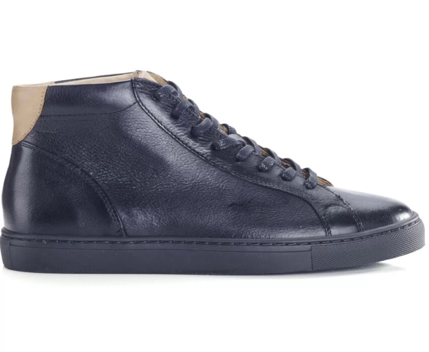 Bexley Trainers & Sneakers | Black High Top Trainers - Thornlea | Blackblack With Black Waistband