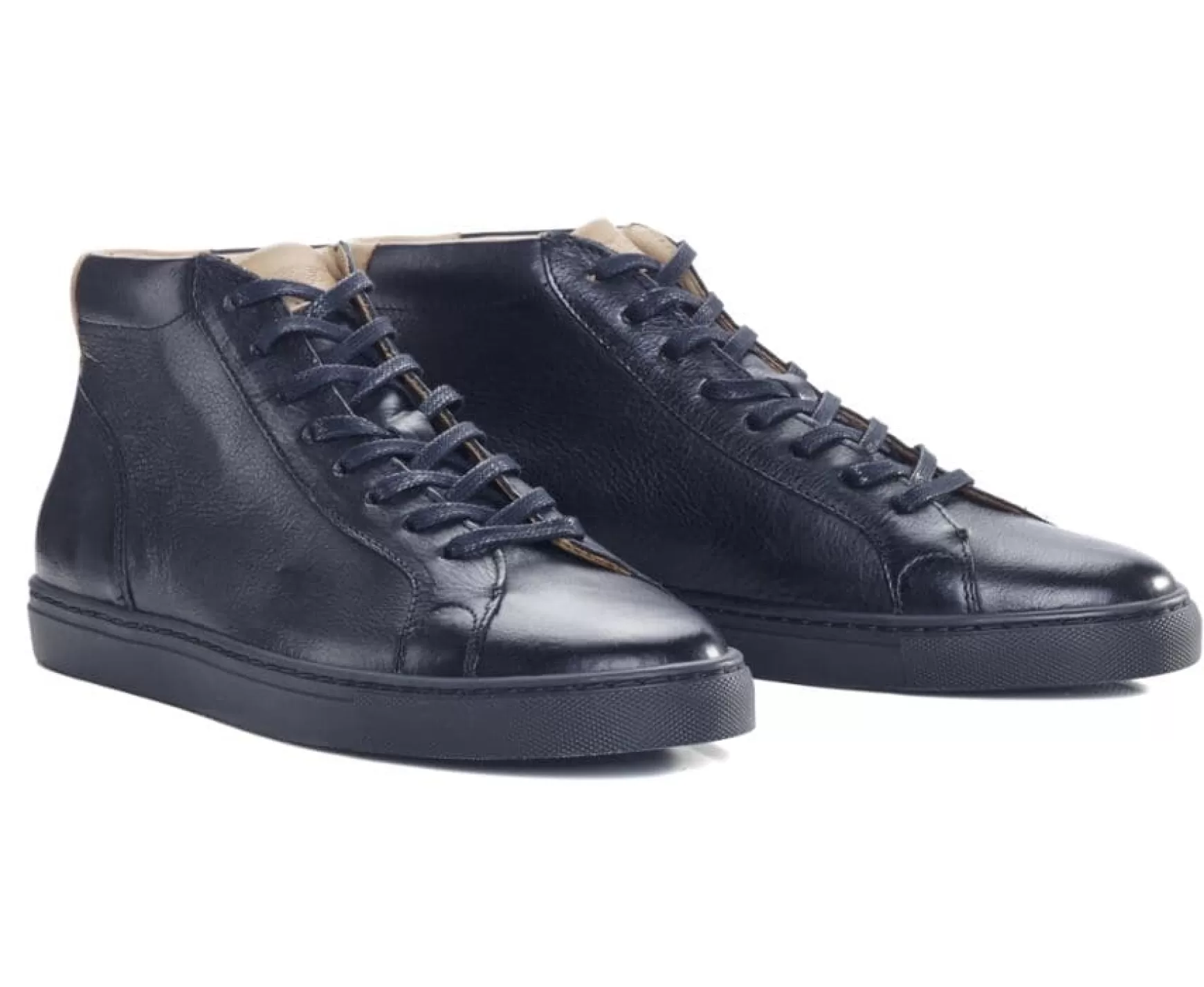 Bexley Trainers & Sneakers | Black High Top Trainers - Thornlea | Blackblack With Black Waistband