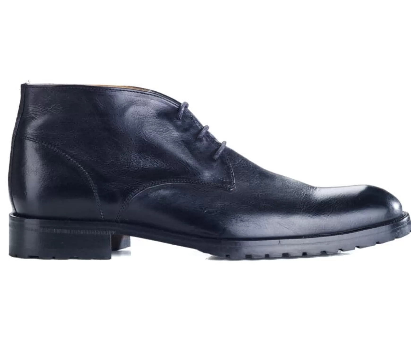 Bexley Comfort Shoes | Black Leather Desert Boots Warwick Gomme Blackblack With Black Waistband