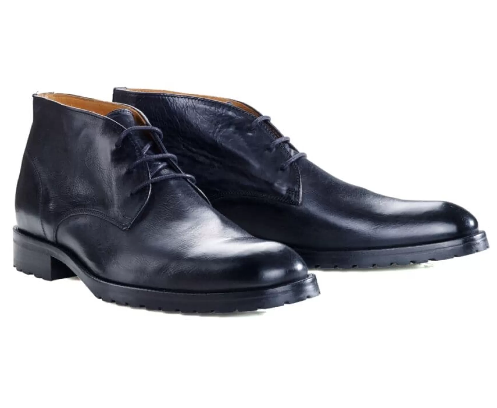 Bexley Comfort Shoes | Black Leather Desert Boots Warwick Gomme Blackblack With Black Waistband