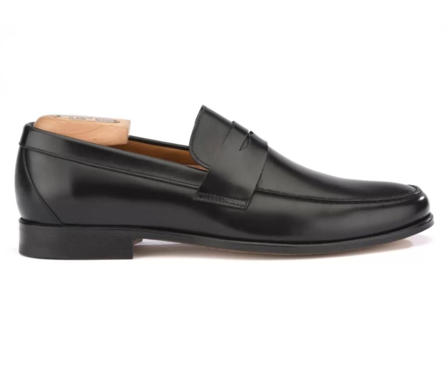 Bexley Comfort Shoes | Black Leather Loafers Davies Ii Blackblack With Black Waistband