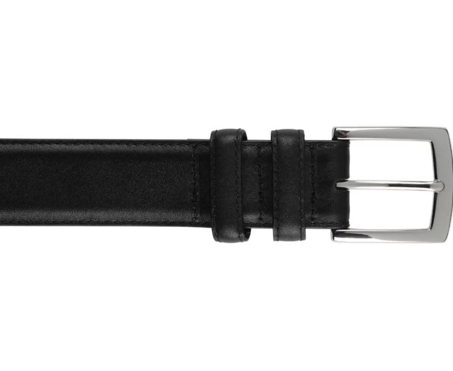 Bexley | Black Luxury Belt For Men Westgate Silver Blackblack With Black Waistband