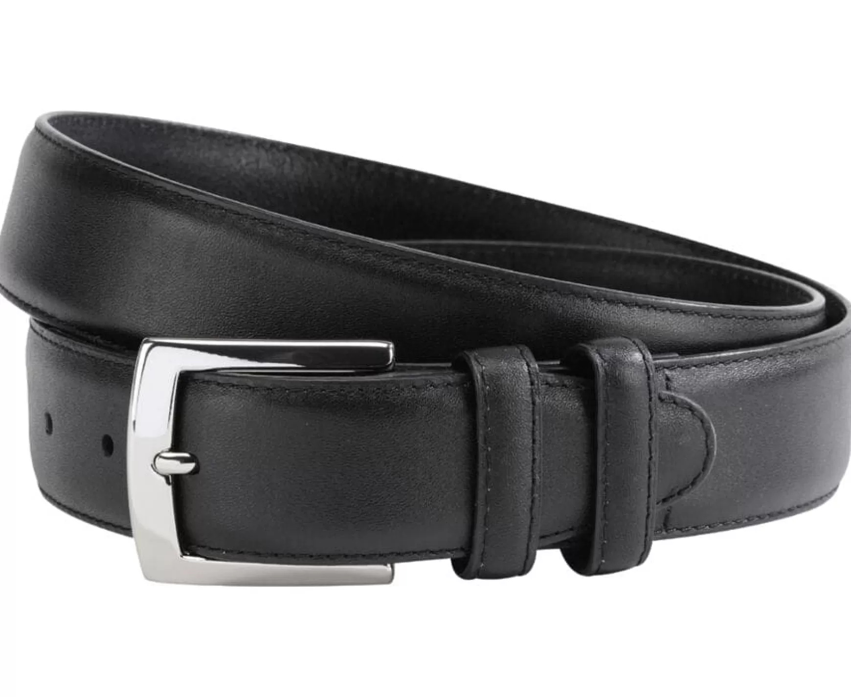 Bexley | Black Luxury Belt For Men Westgate Silver Blackblack With Black Waistband