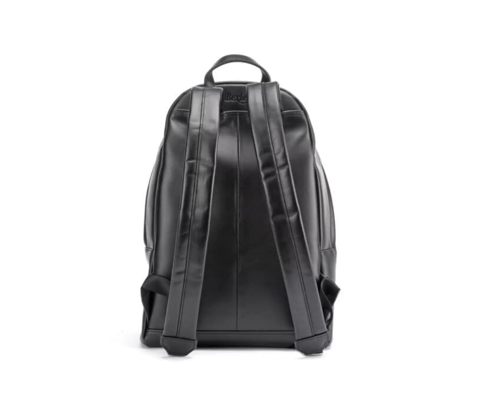 Bexley | Black Men'S Leather Backpack Blackblack With Black Waistband