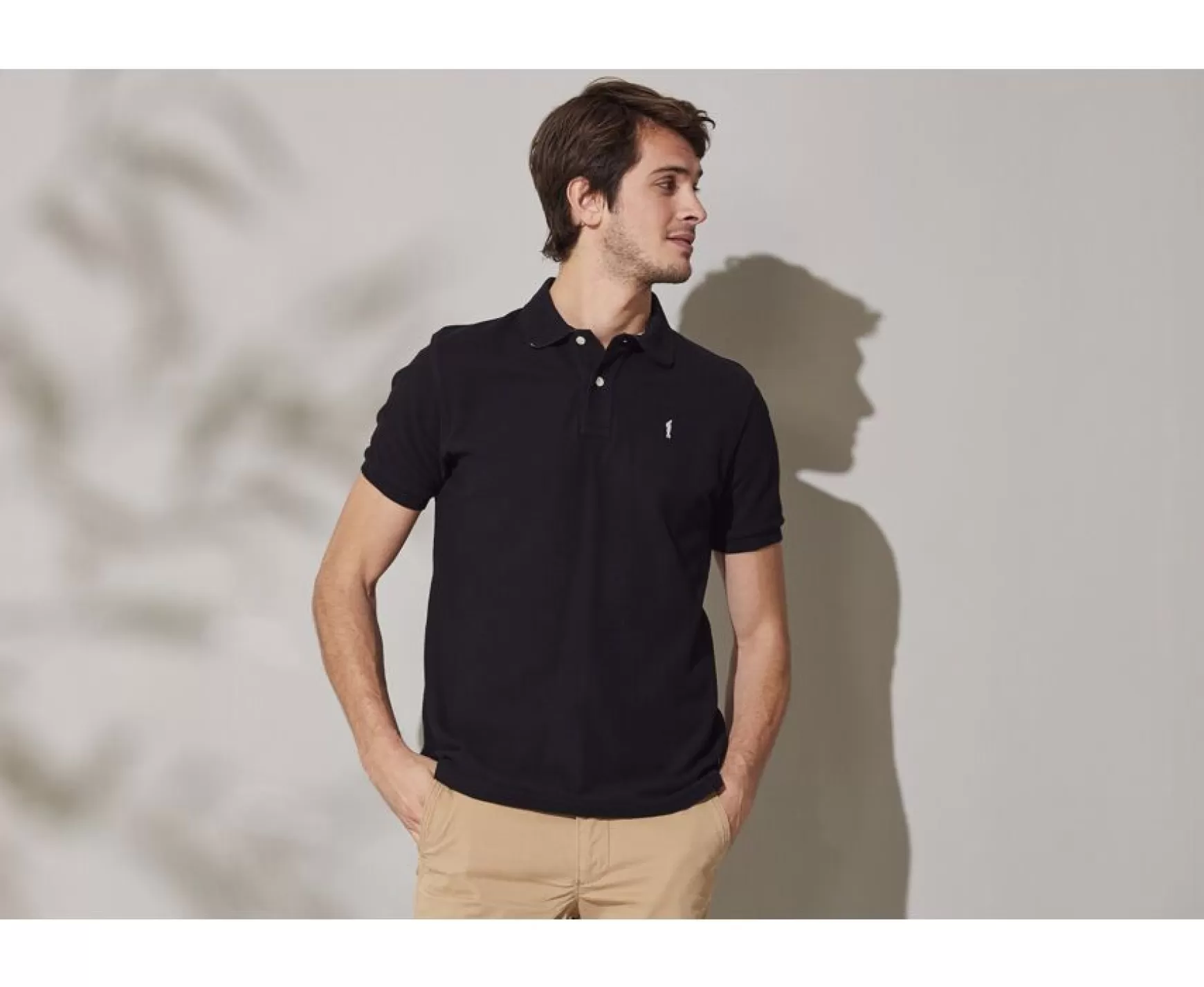 Bexley Adjusted Fit | Black Men'S Polo Shirt Andy Ii Blackblack With Black Waistband