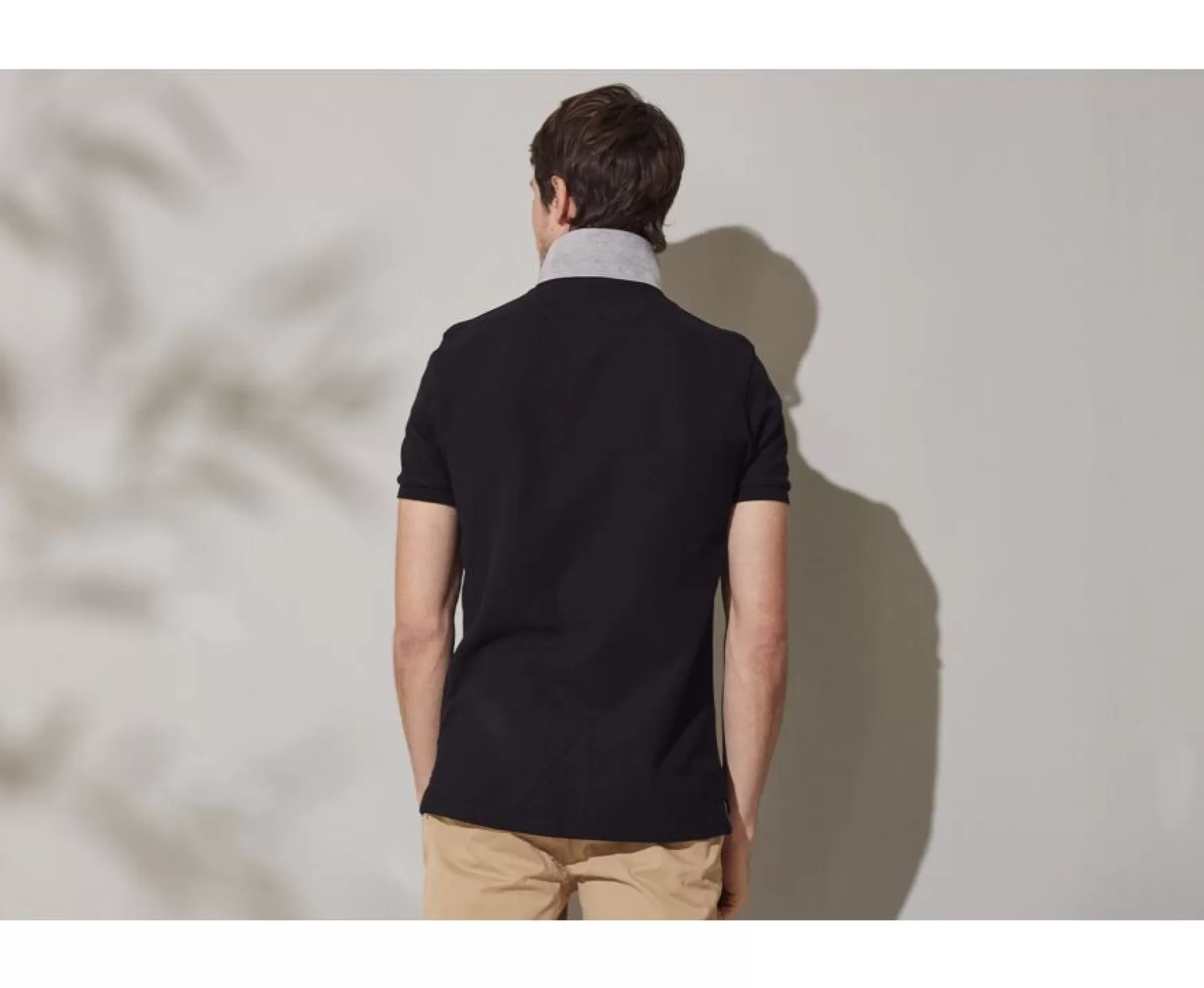 Bexley Adjusted Fit | Black Men'S Polo Shirt Andy Ii Blackblack With Black Waistband