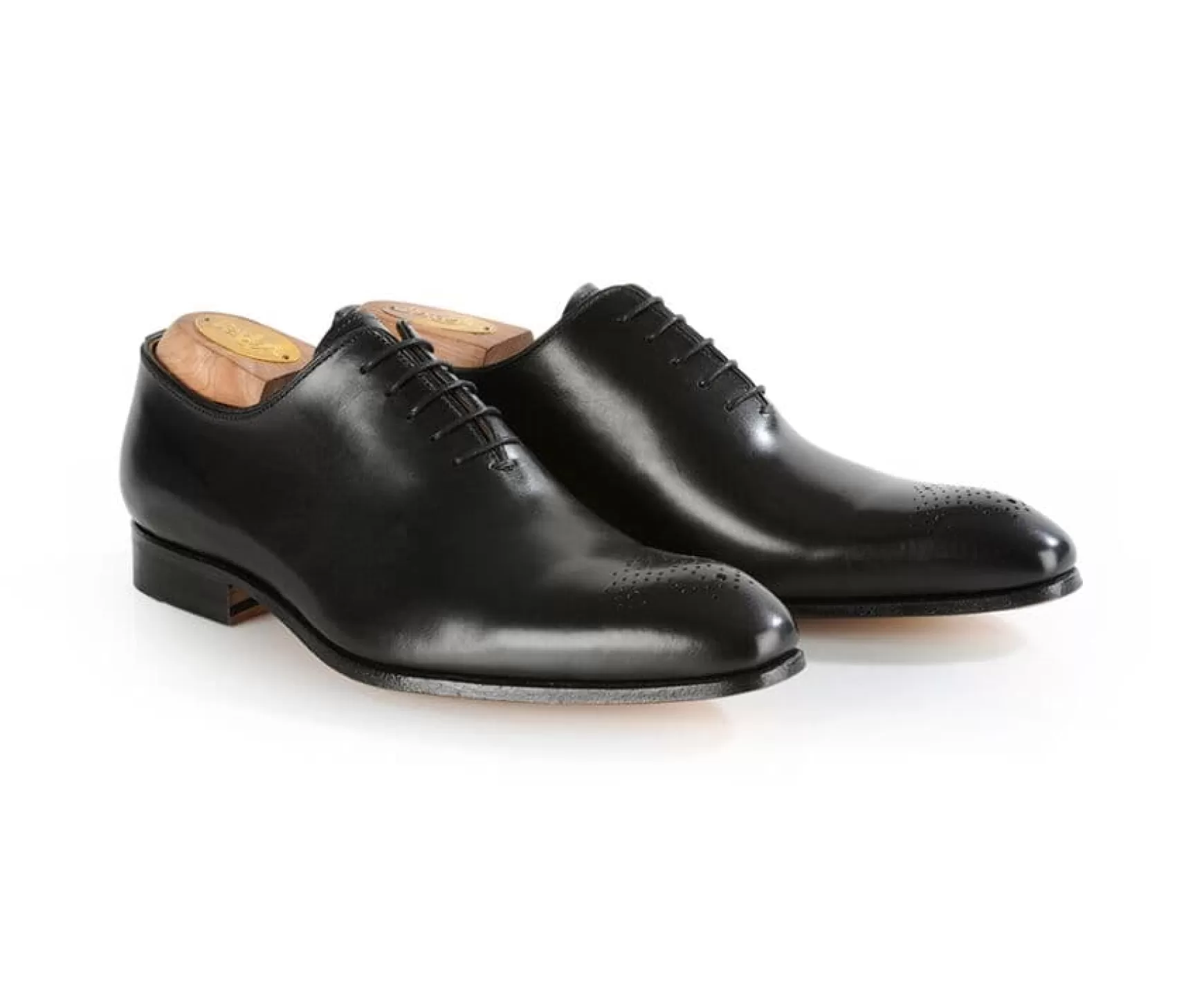 Bexley Oxford Shoes | Black Oxford Shoes - Leather Outsole Thornbury Blackblack With Black Waistband