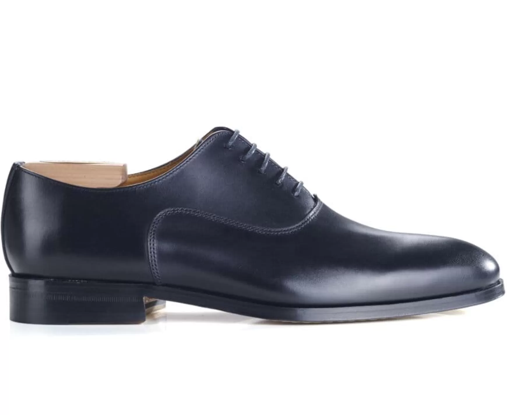 Bexley Comfort Shoes | Black Oxford Shoes - Leather Outsole Wayford Blackblack With Black Waistband