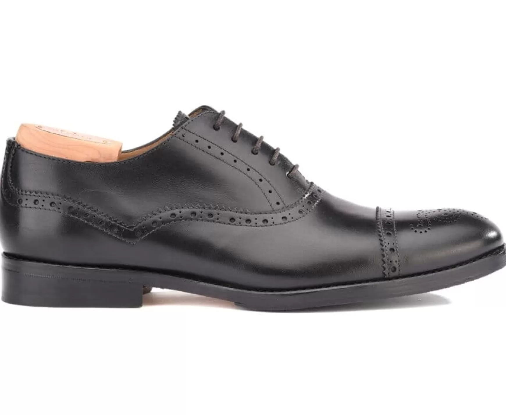 Bexley Oxford Shoes | Black Oxford Shoes - Rubber Pad Hilcott Patin Blackblack With Black Waistband