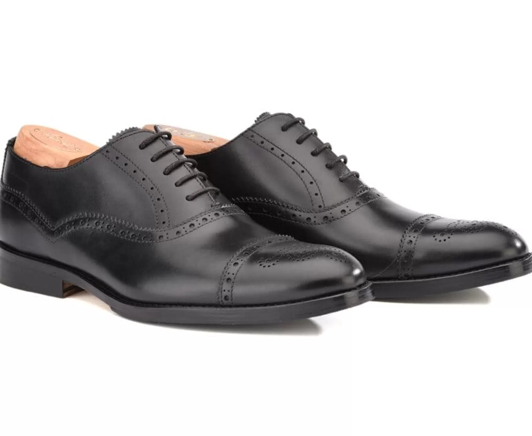 Bexley Oxford Shoes | Black Oxford Shoes - Rubber Pad Hilcott Patin Blackblack With Black Waistband