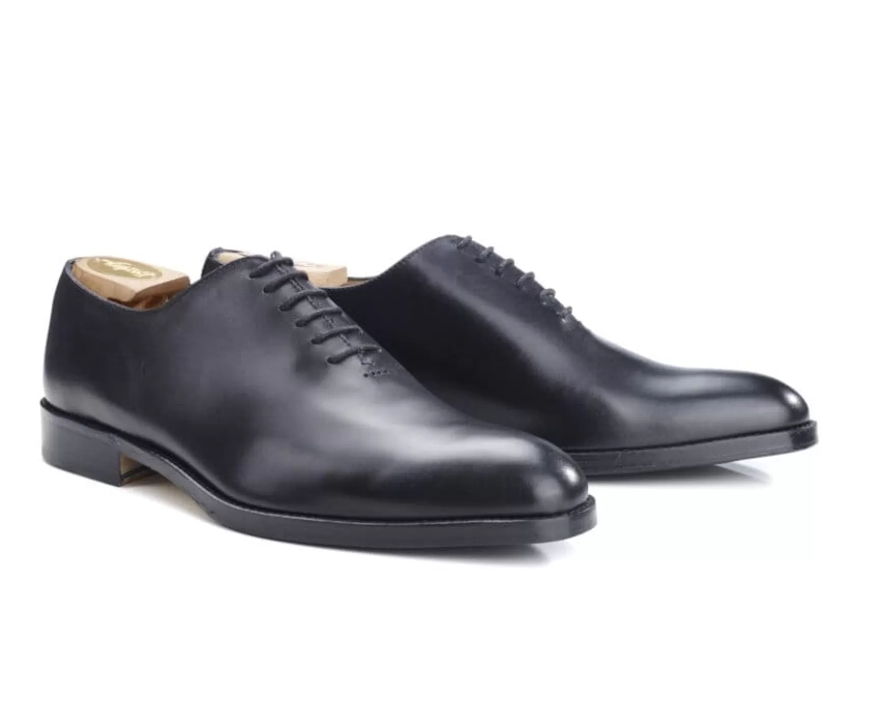 Bexley Oxford Shoes | Black Oxford Shoes - Rubber Pad Peter Patin Blackblack With Black Waistband