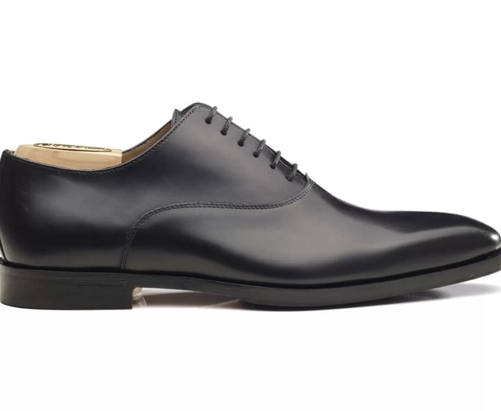 Bexley Oxford Shoes | Black Oxford Shoes - Rubber Pad Tremezzo Patin Blackblack With Black Waistband