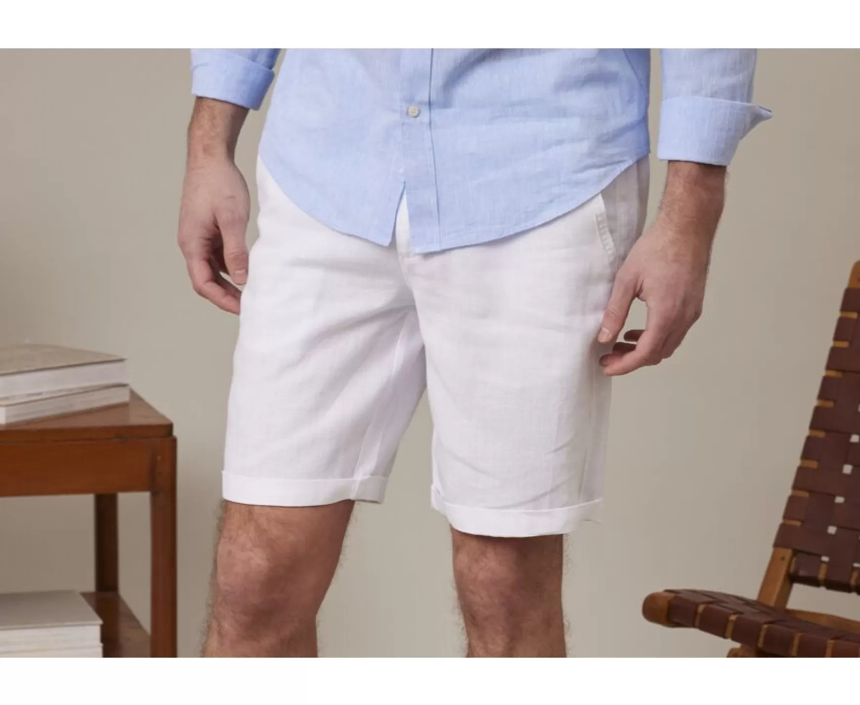 Bexley Chino Shorts | Blanc Linen Shorts Borys White