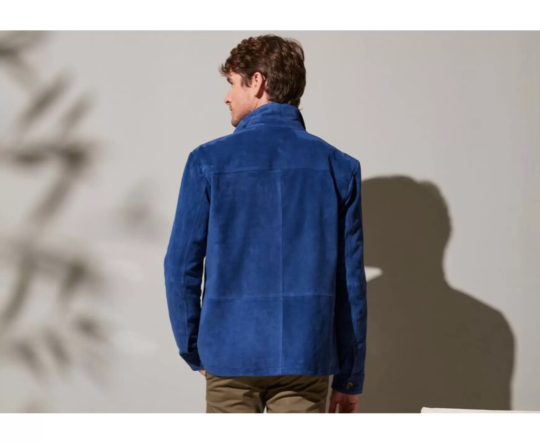 Bexley | Blue Leather Jacket Faustin Indigo