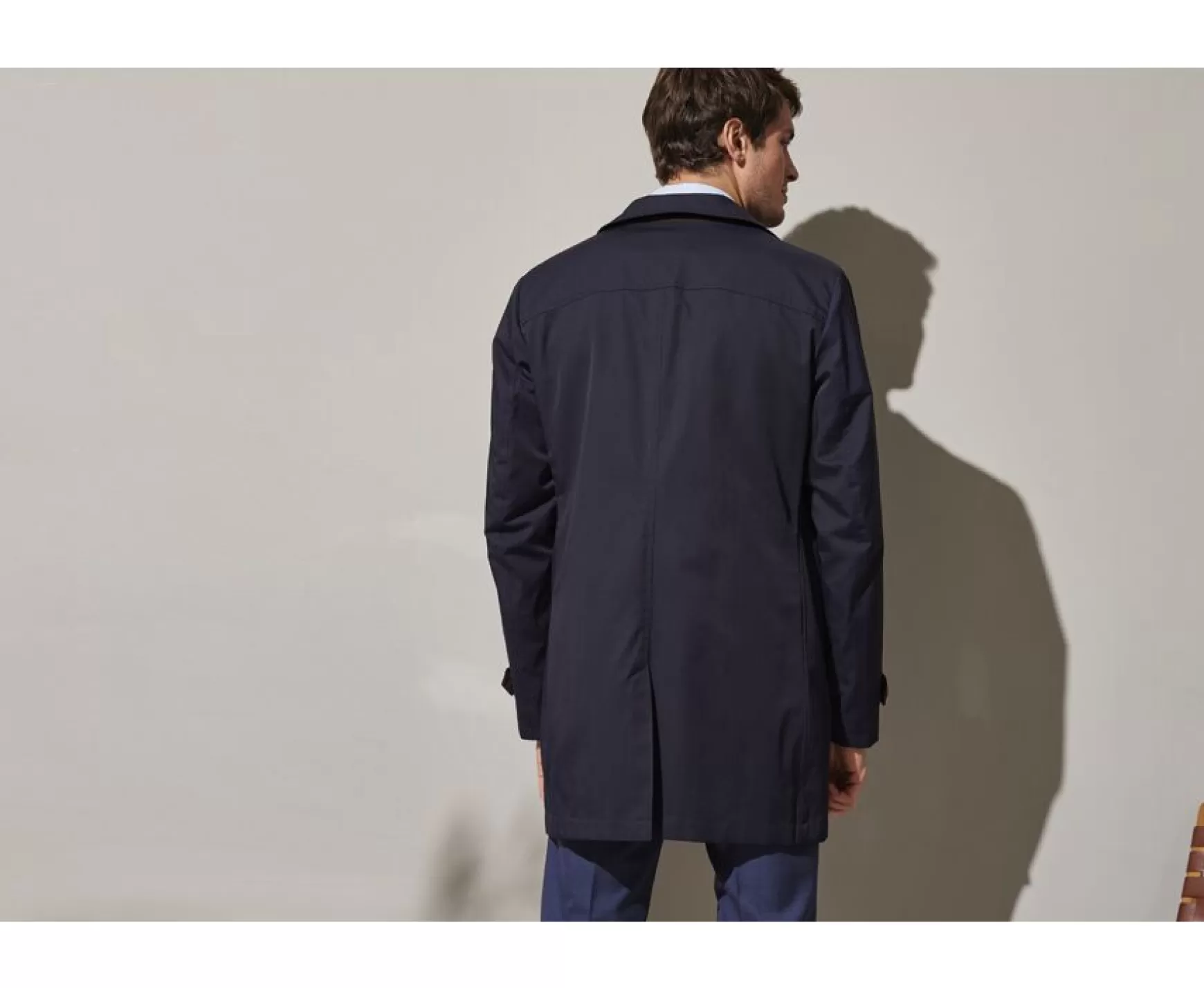 Bexley | Blue Men'S Trench Coat Aurele Ii Navy