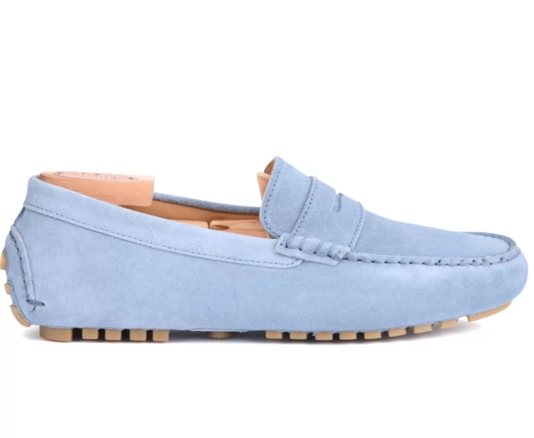 Bexley Moccasins | Blue Sky Leather Men'S Driving Moccasins Ferguson Blue Sky Suede