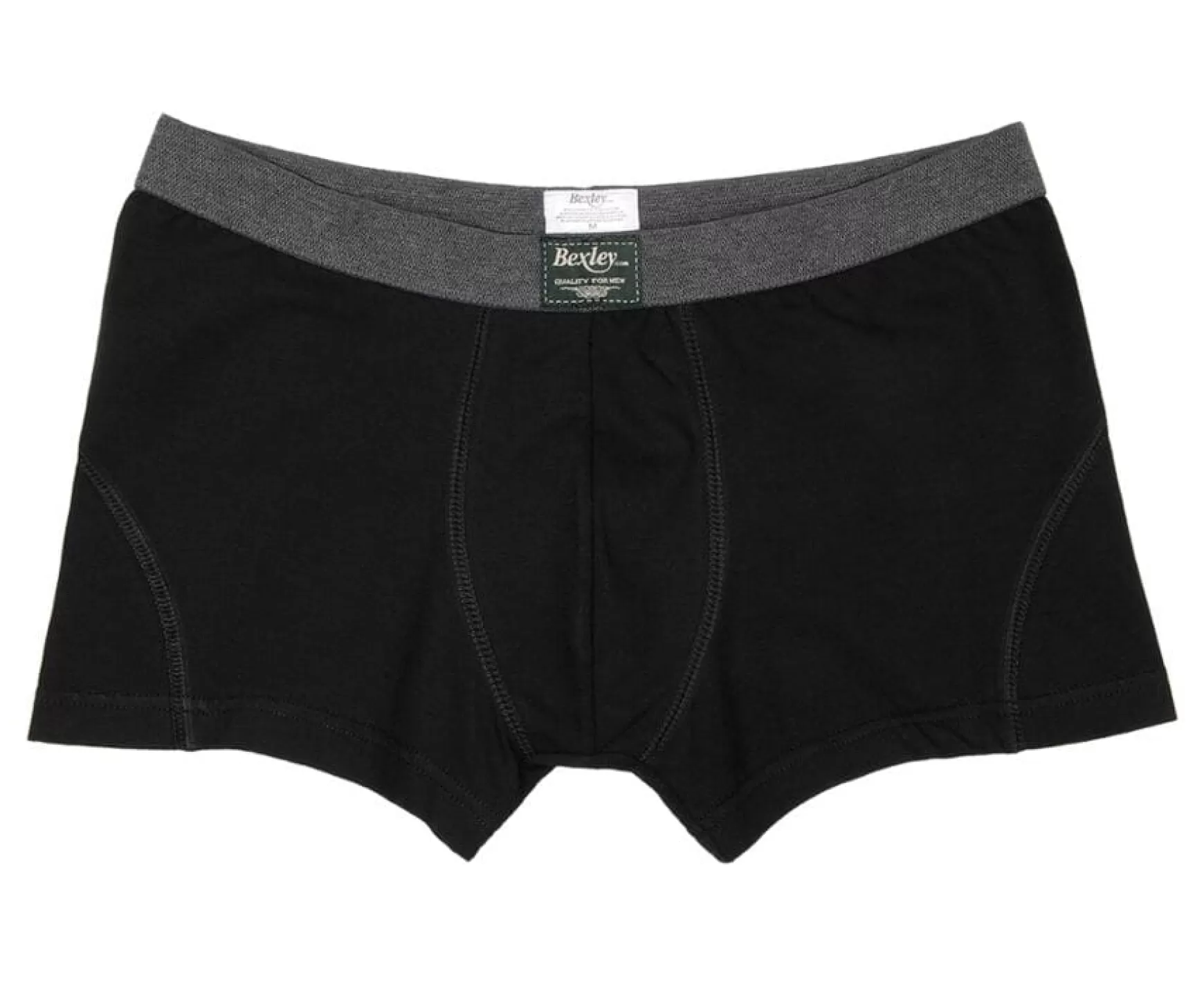 Bexley | Box Of 2 Black Men'S Boxers Shorts Elliot Blackblack With Black Waistband