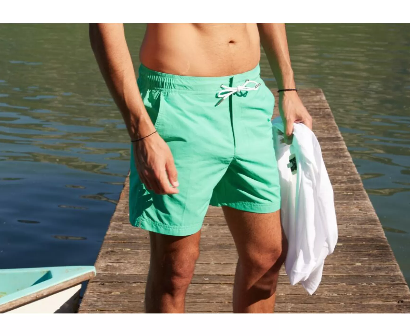 Bexley | Bright Green Men'S Swim Short Brentan Vert Vif