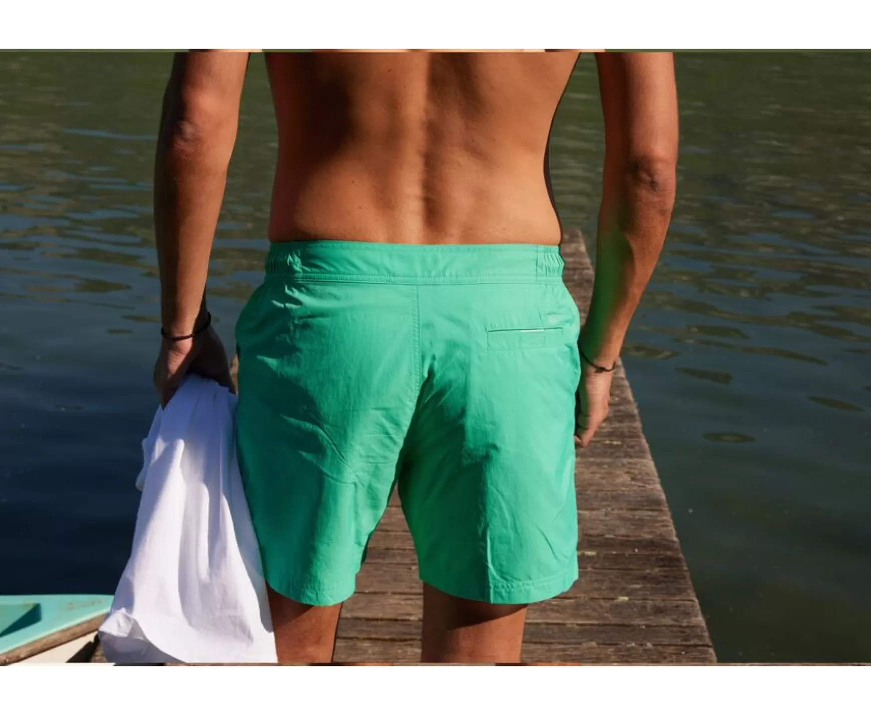 Bexley | Bright Green Men'S Swim Short Brentan Vert Vif