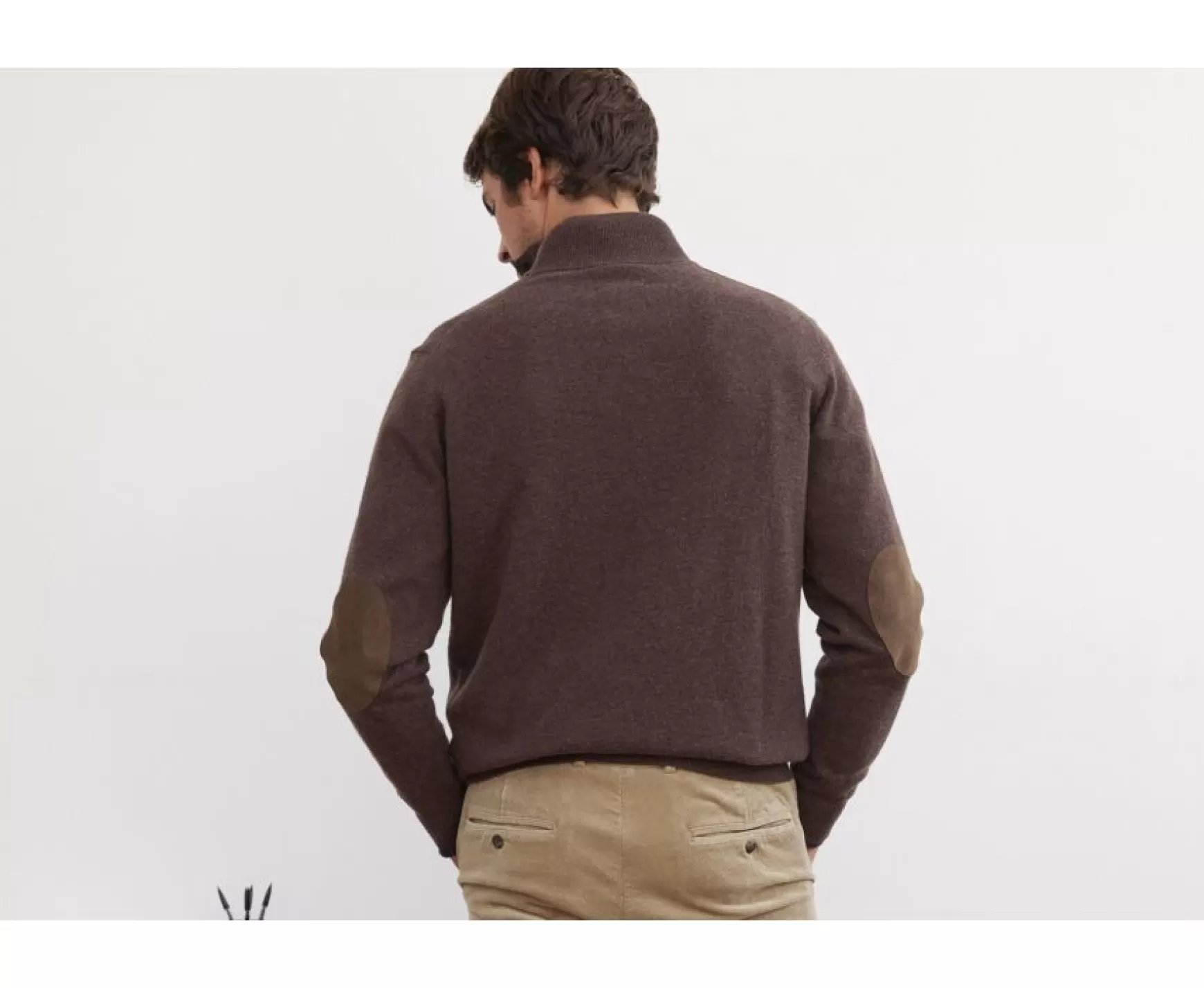 Bexley | Brown High-Collar Wool Jumper Kiltan Chestnut Brown