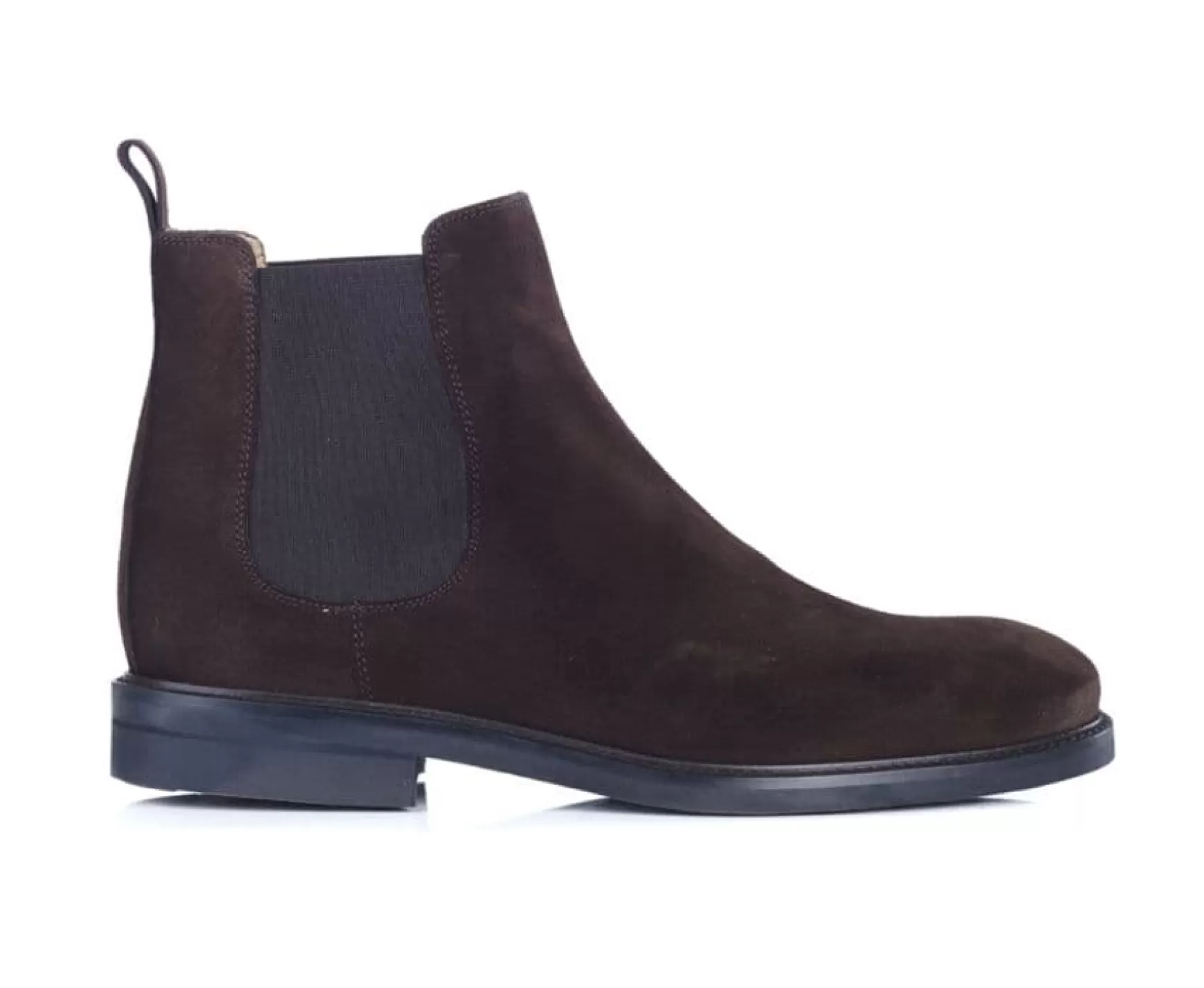 Bexley Comfort Shoes | Brown Suede Chelsea Boots Fangler Gomme City Bitter Chocolate Suede