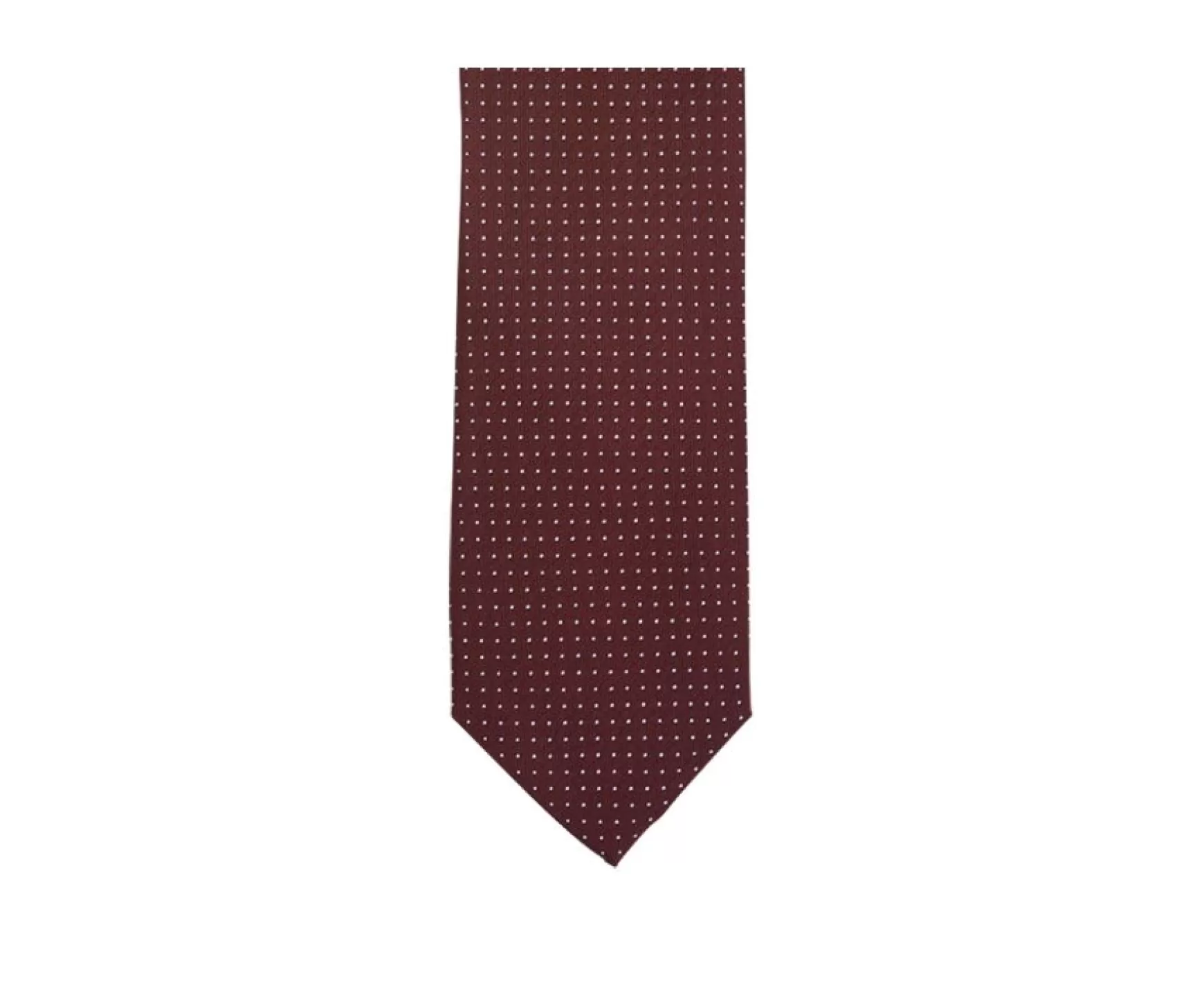 Bexley | Burgundy Silk Tie With Sky Blue Micro Dots Burgundy And Sky Blue