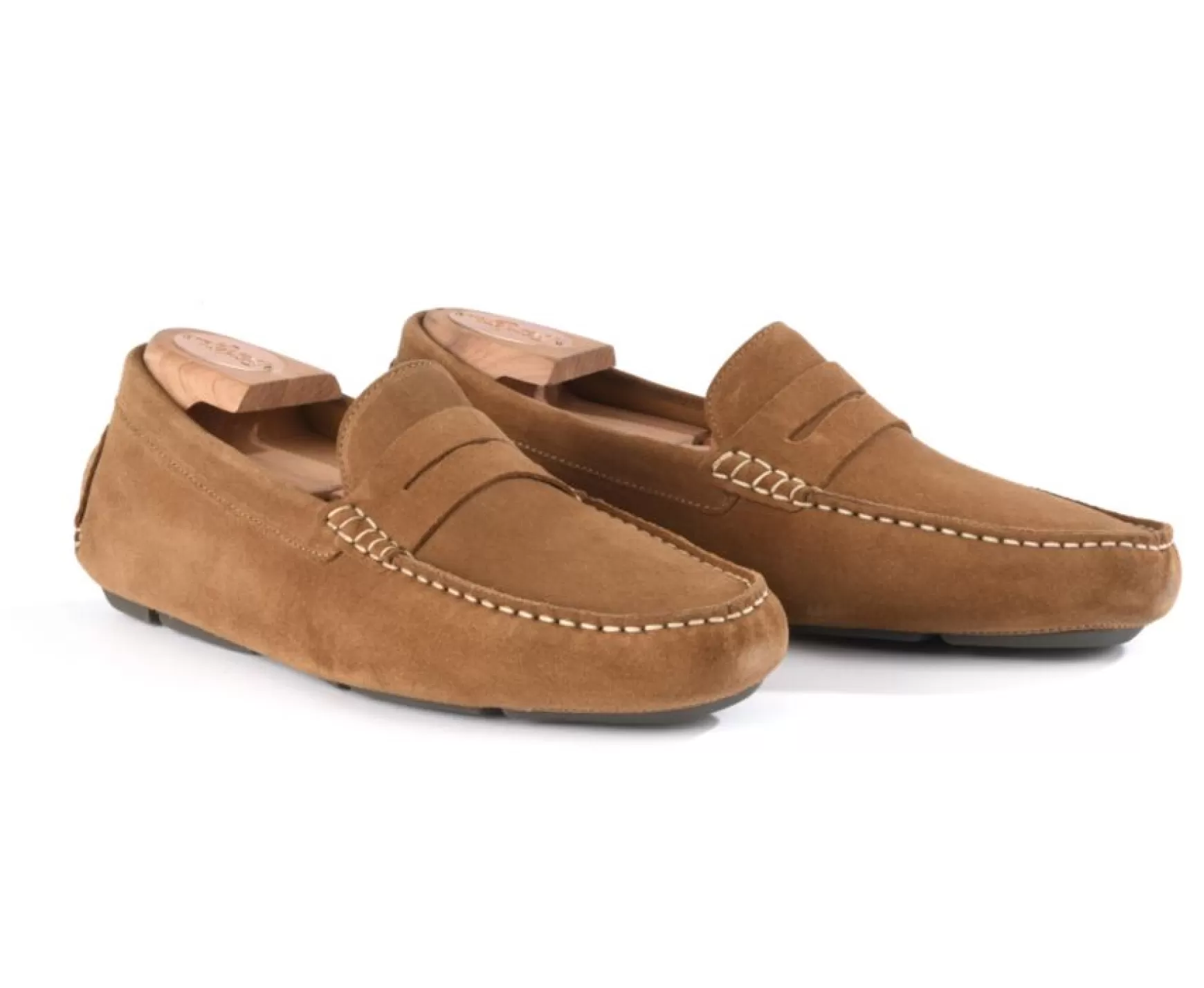 Bexley Moccasins | Chamois Suede Men'S Driving Moccasins Seacrest Hazelnut Suede