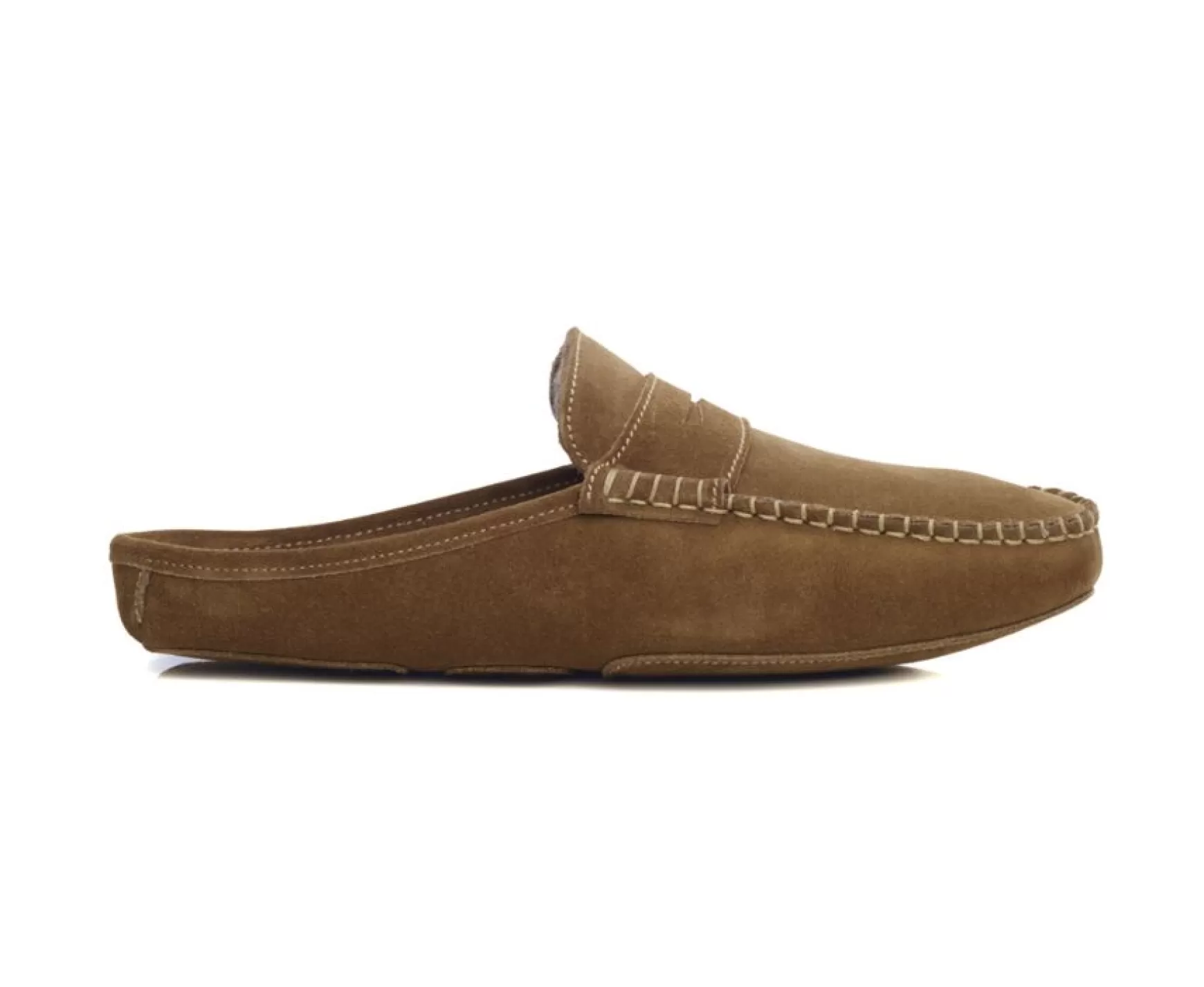 Bexley | Chamois Suede Wool Lining Mules Slippers Hazelnut Suede