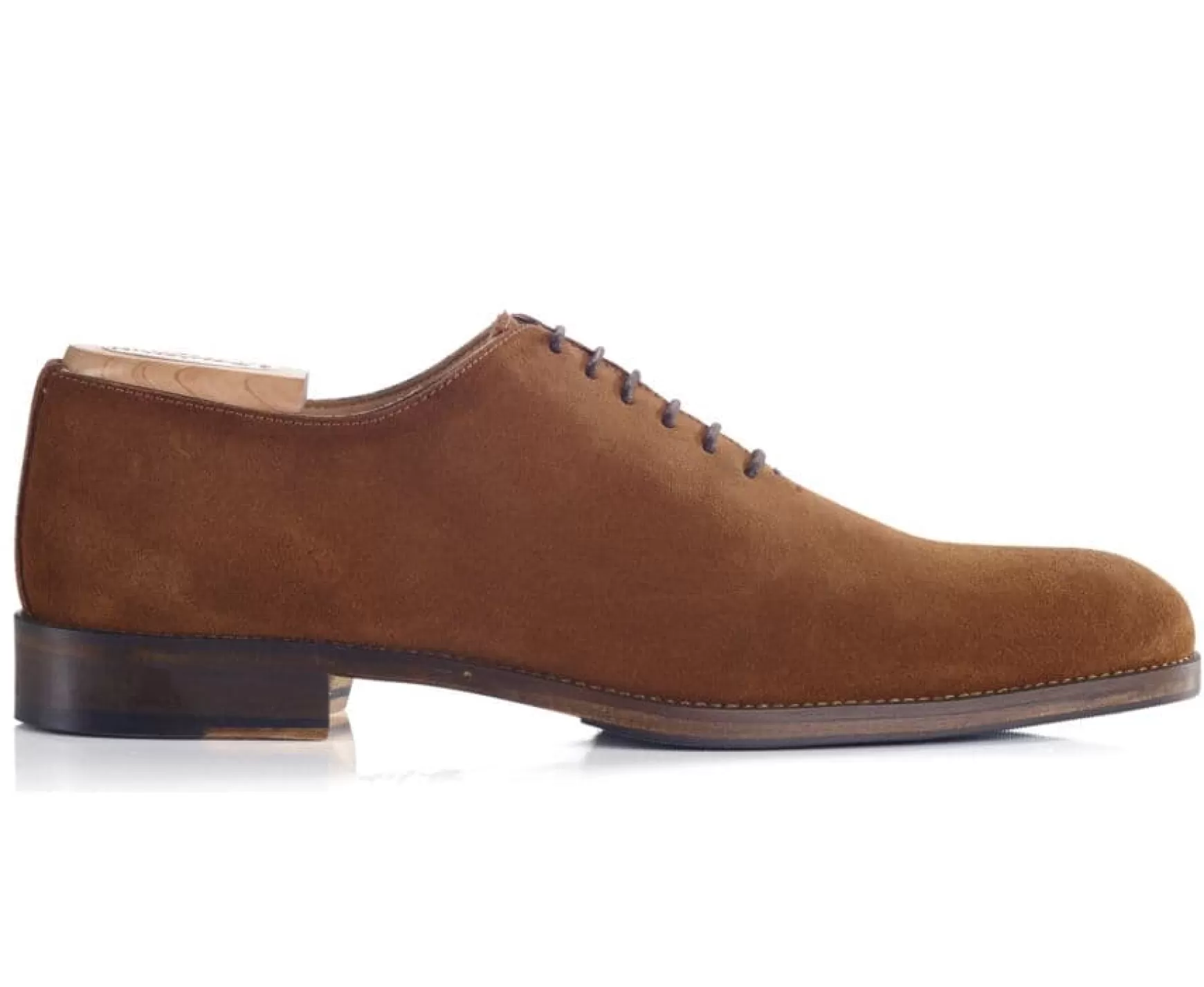 Bexley Oxford Shoes | Cognac Suede Oxford Shoes - Rubber Pad Peter Patin Brown Cognac Suede