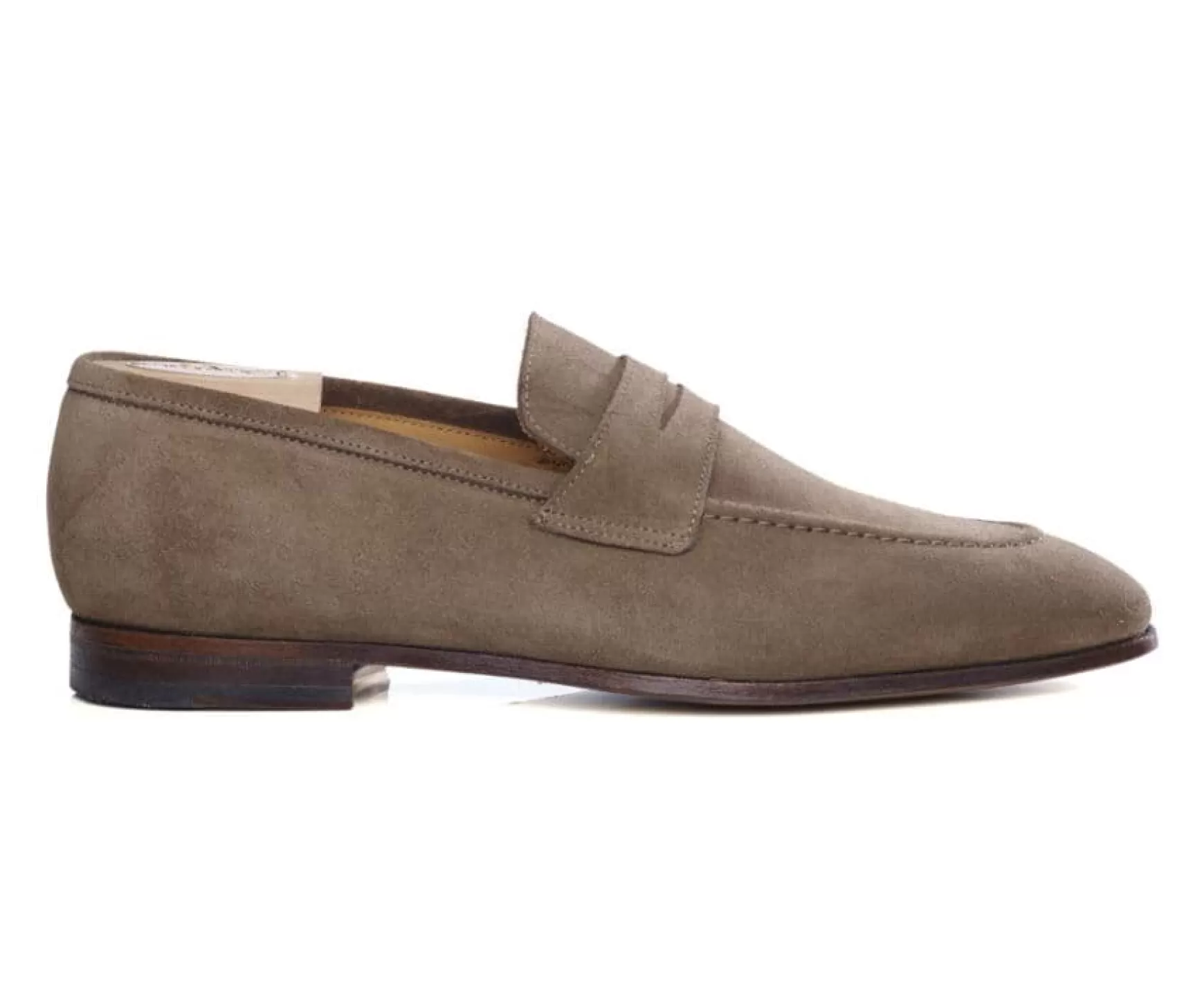 Bexley Comfort Shoes | Cognac Suede Penny Loafers Brione Brown Cognac Suede