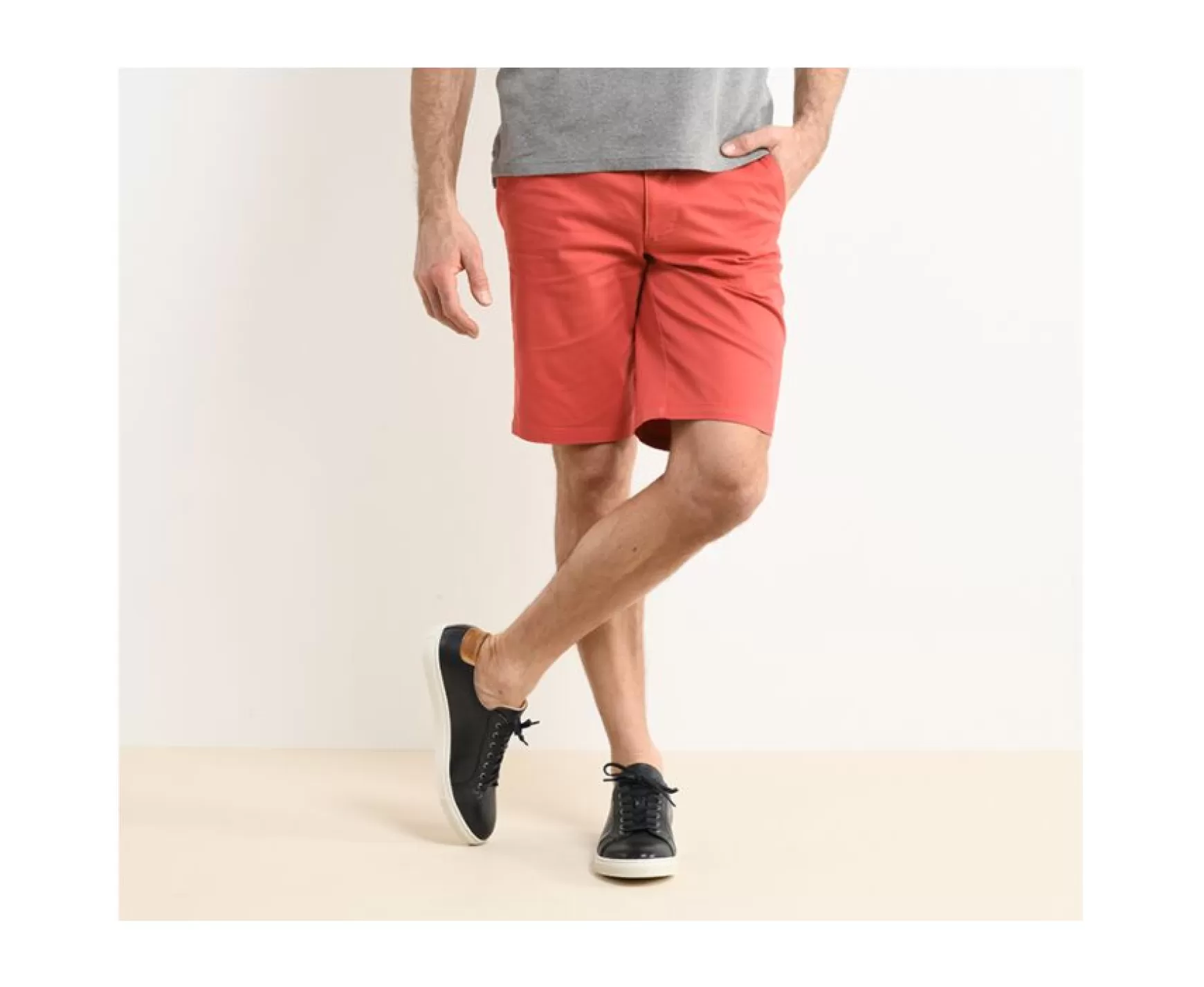 Bexley Chino Shorts | Coral Chino Shorts Barry Coral Pink Melange