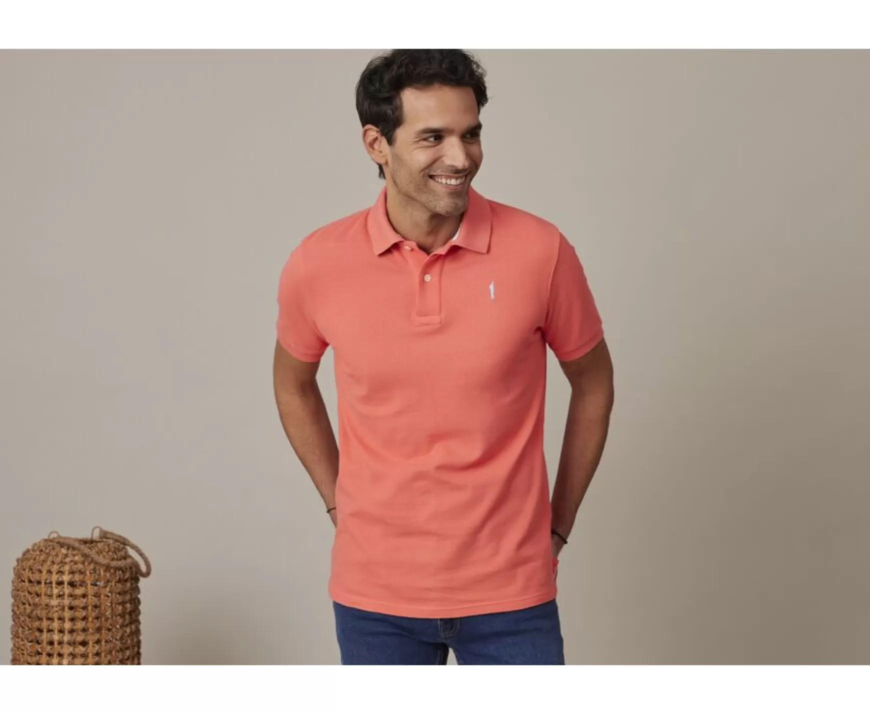 Bexley Adjusted Fit | Coral Men'S Polo Shirt Andy Ii Coral Pink Melange