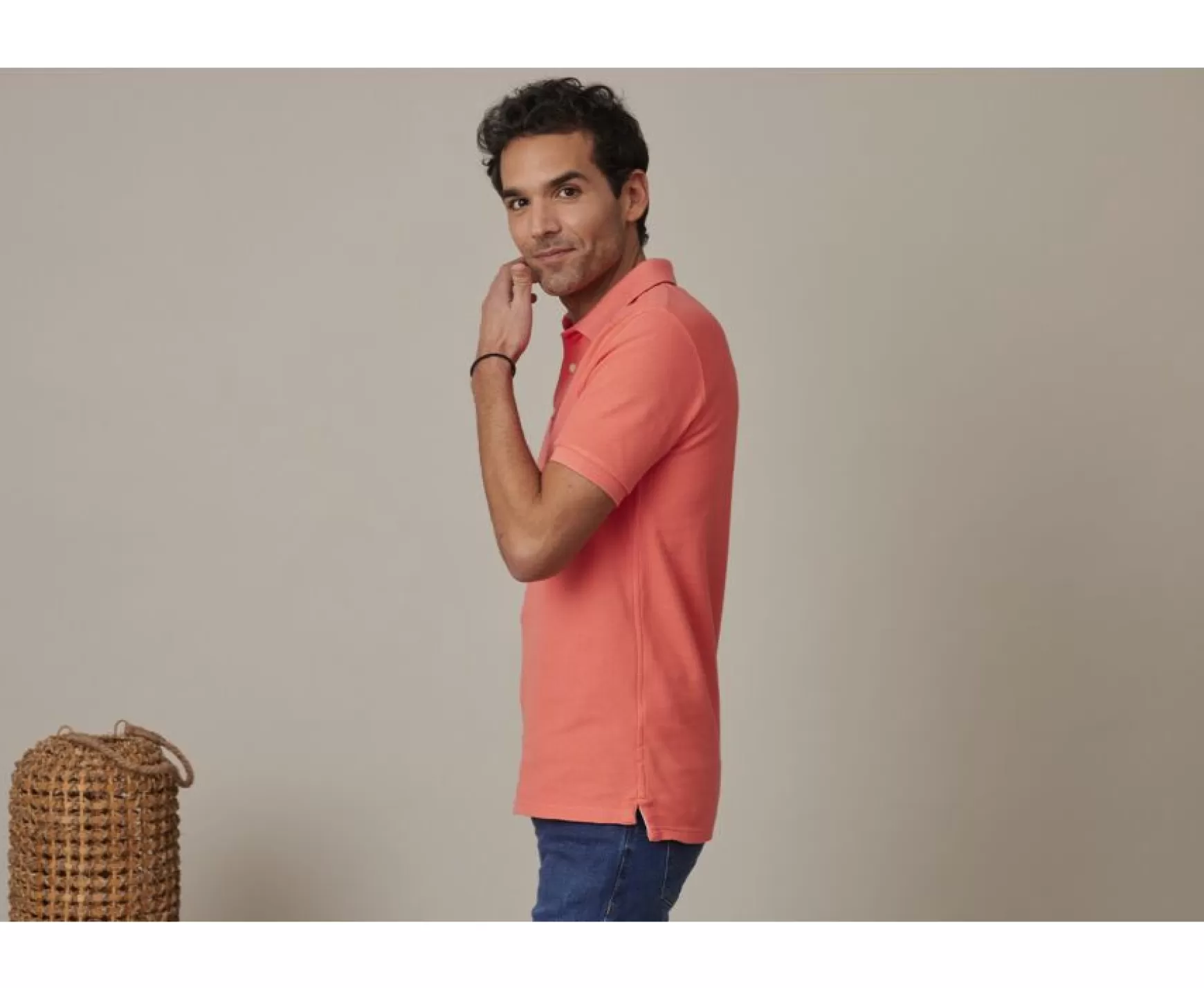 Bexley Adjusted Fit | Coral Men'S Polo Shirt Andy Ii Coral Pink Melange