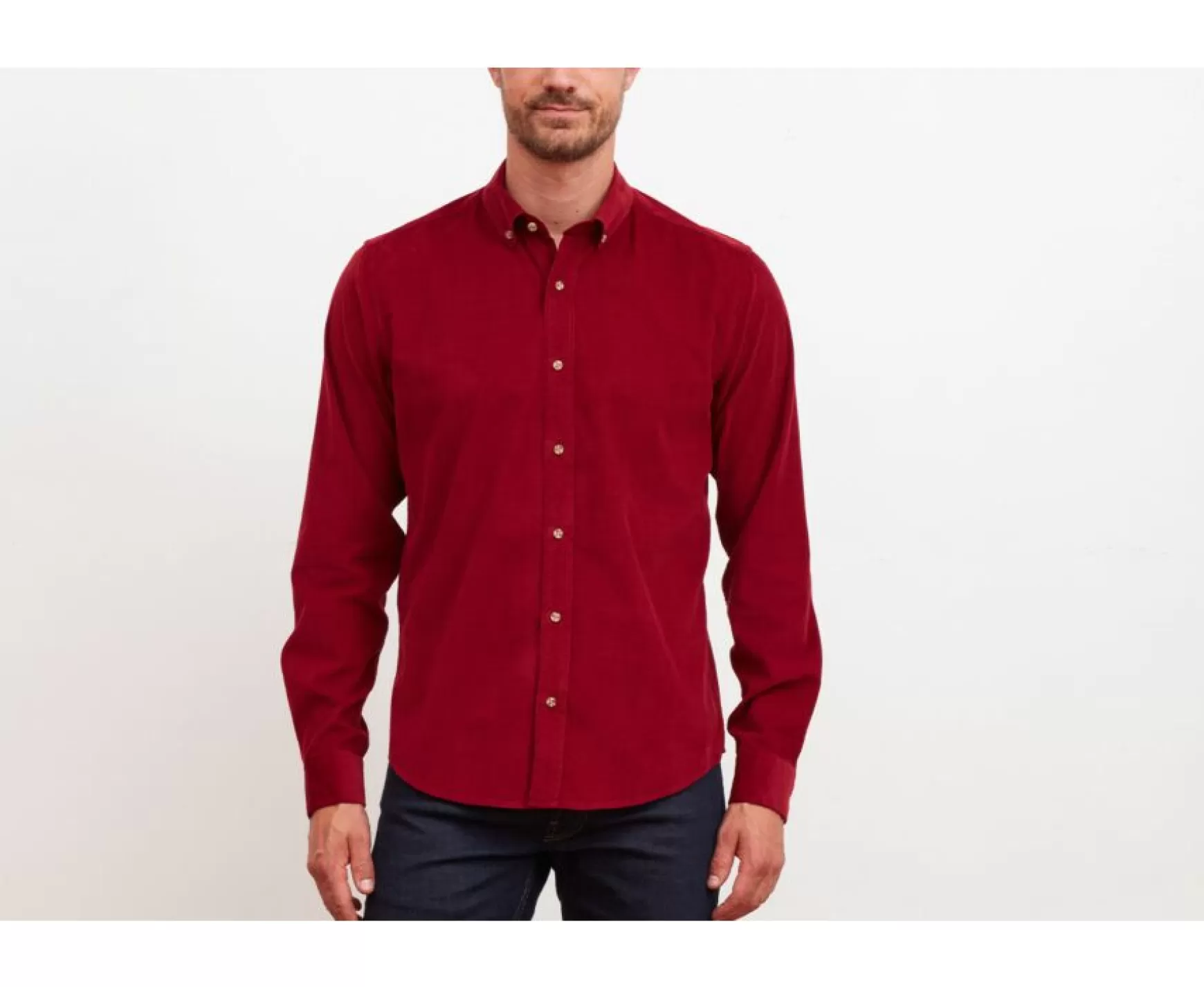 Bexley | Corduroy Shirt Wayne Dark Red