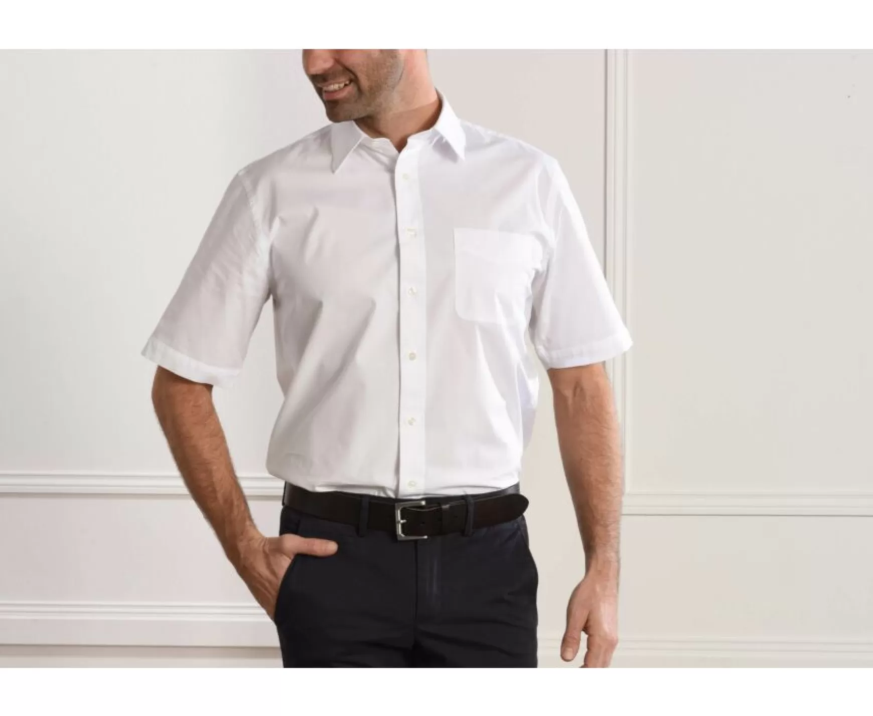 Bexley | Cotton Shirt - Chest Pocket Albert Mc White