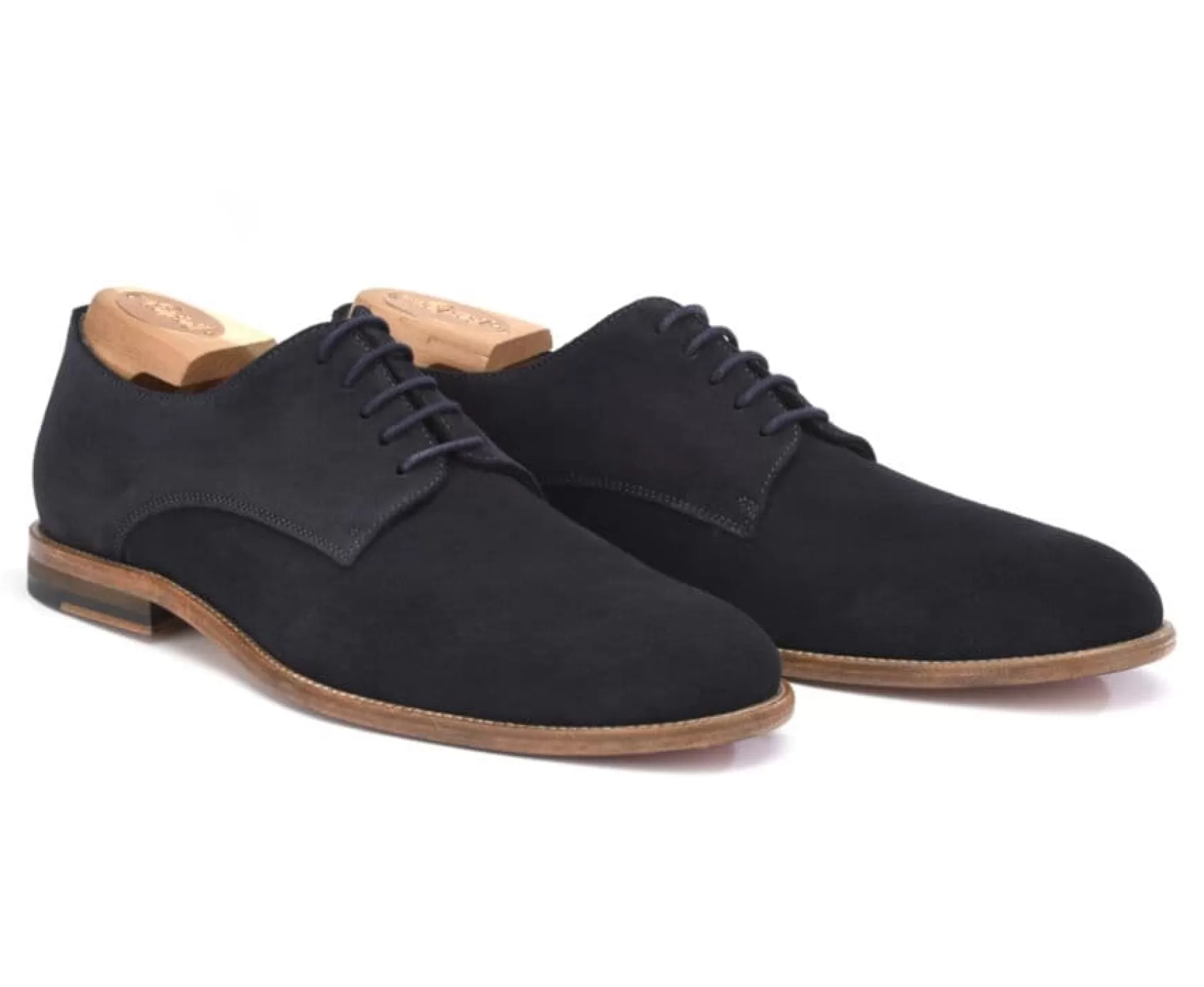 Bexley Comfort Shoes | Derby Shoes - Leather Outsole Hilperton Navy Suede