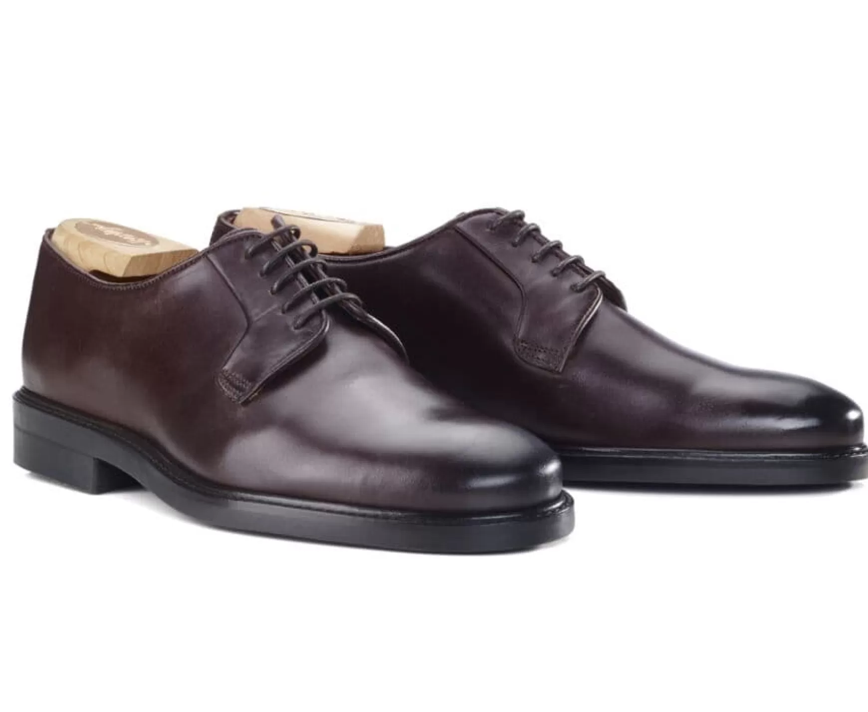 Bexley Derby Shoes | Derby Shoes - Rubber Outsole - Monterey Classic Gomme City | Dark Chocolate