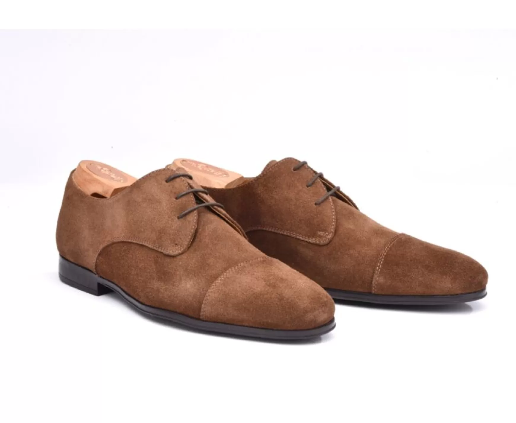 Bexley Derby Shoes | Derby Shoes - Rubber Outsole Dernox Gomme Urban Havana Suede